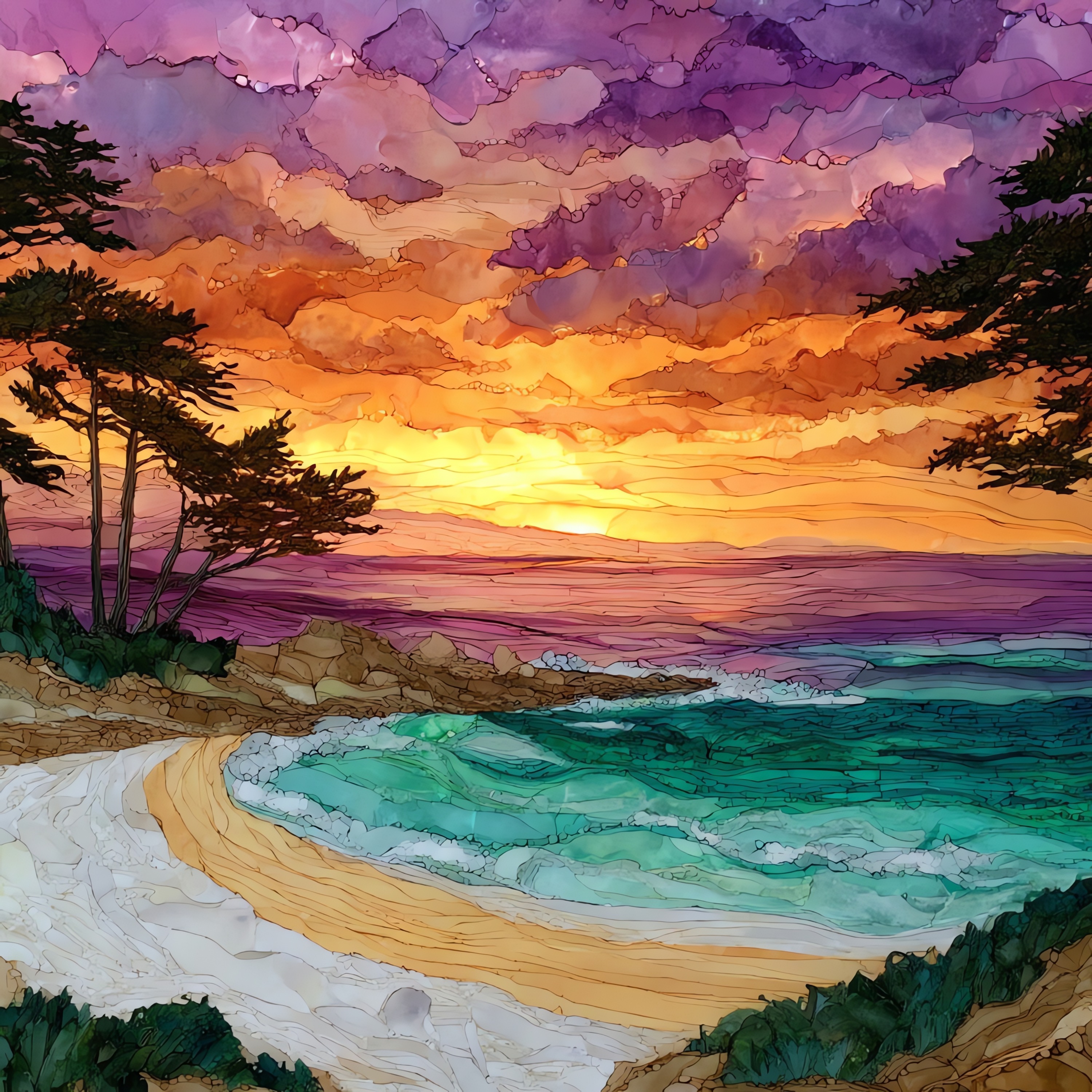 Carmel Beach Sunset
