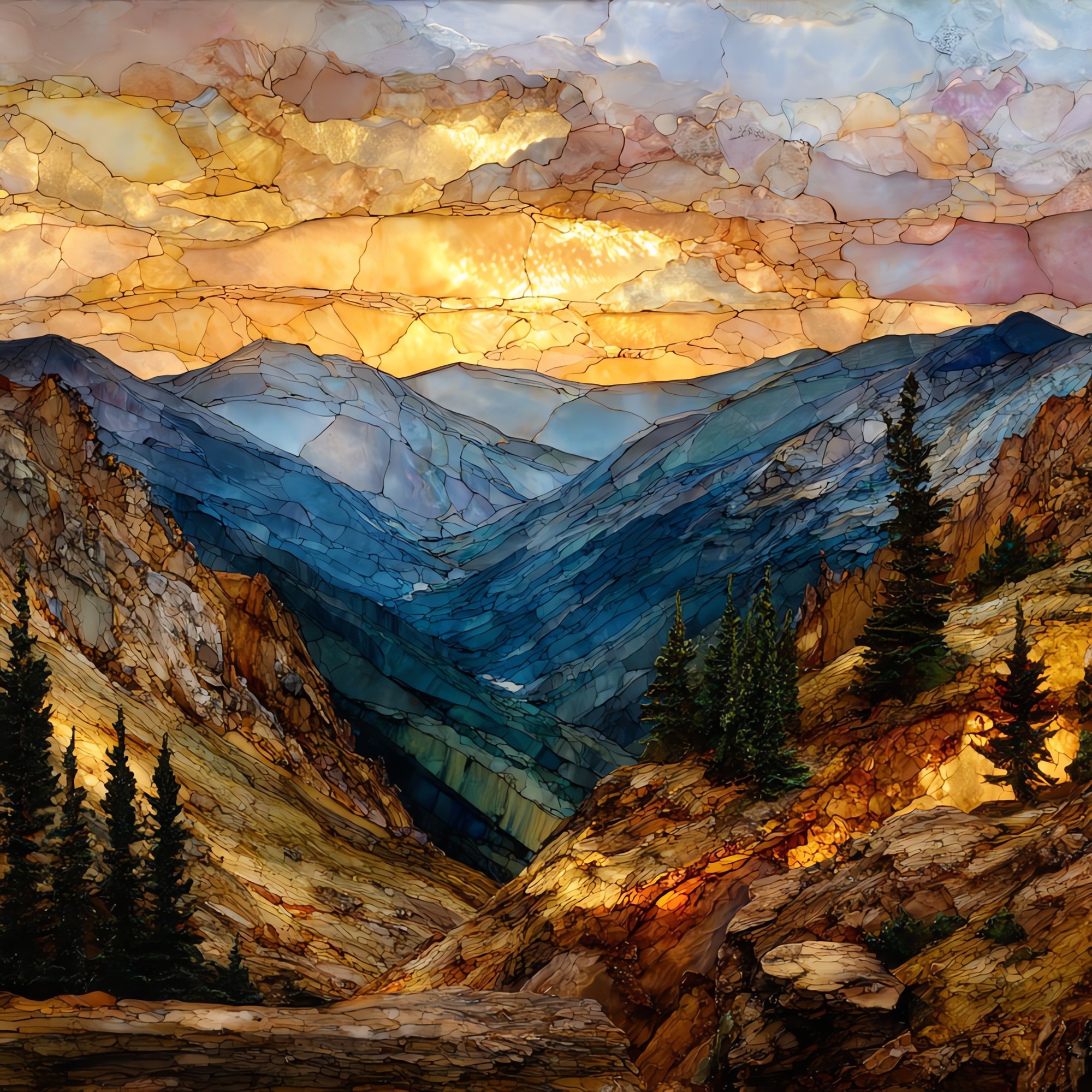 Forest Canyon overlook Rocky Mountain National Park Ceramic Art Tile