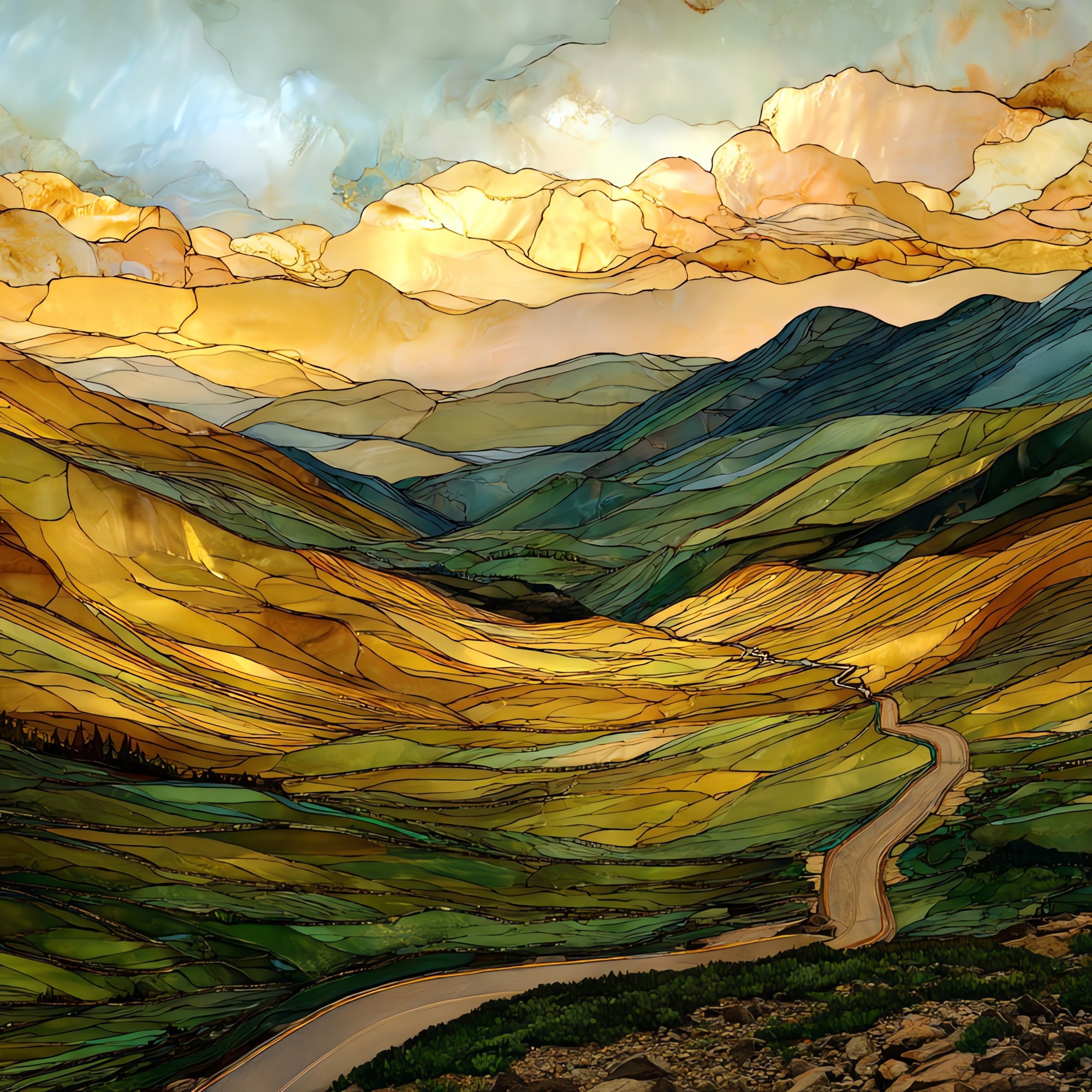Many Parks Curve Rocky Mountain National Park Ceramic Art Tile