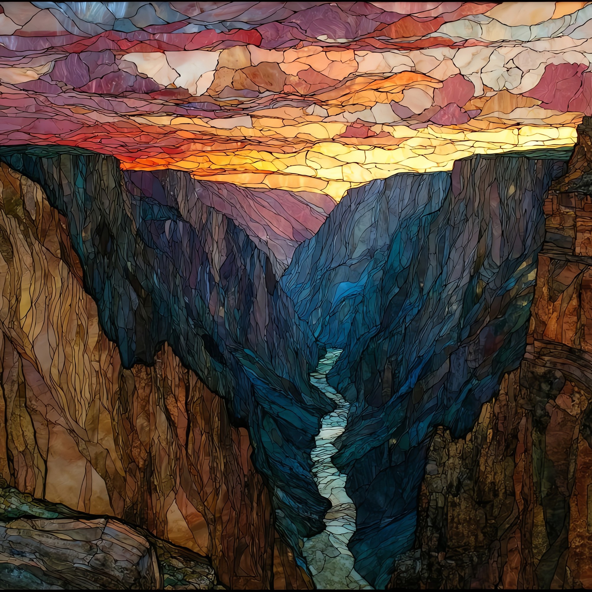 Sunset View Tomichi Point Black Canyon NP Ceramic Art Tile