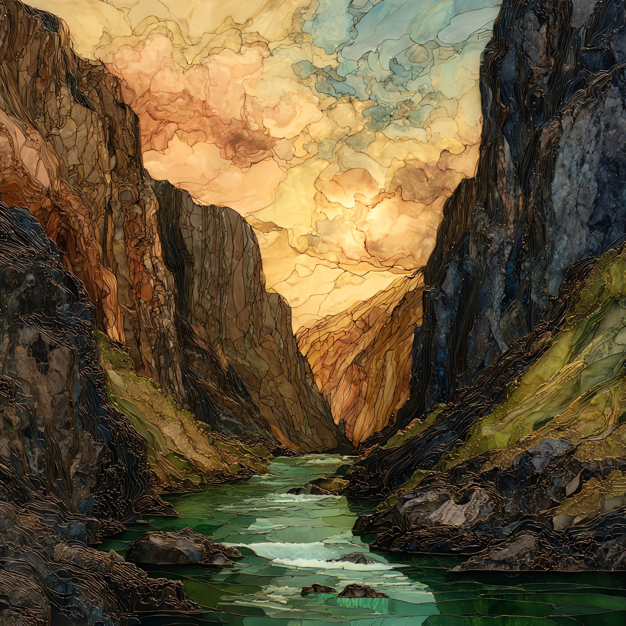 Gunnison River inner gorge Black Canyon NP Ceramic Art Tile