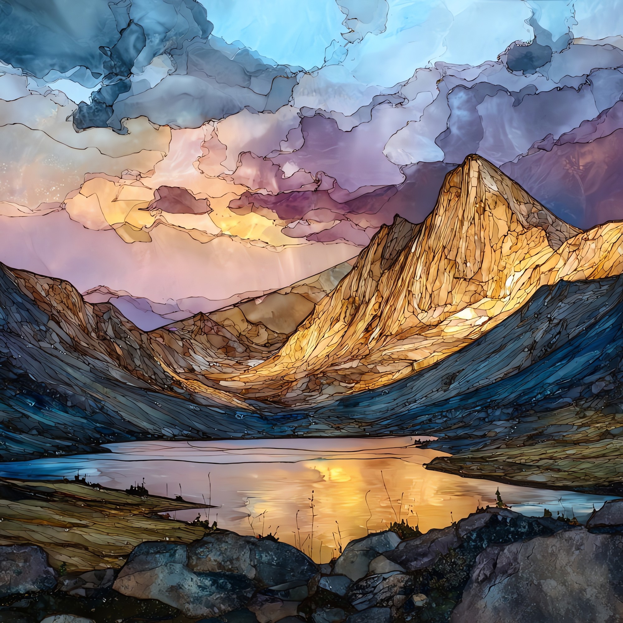 Capitol Peak knife-edge Elk Range Ceramic Art Tile