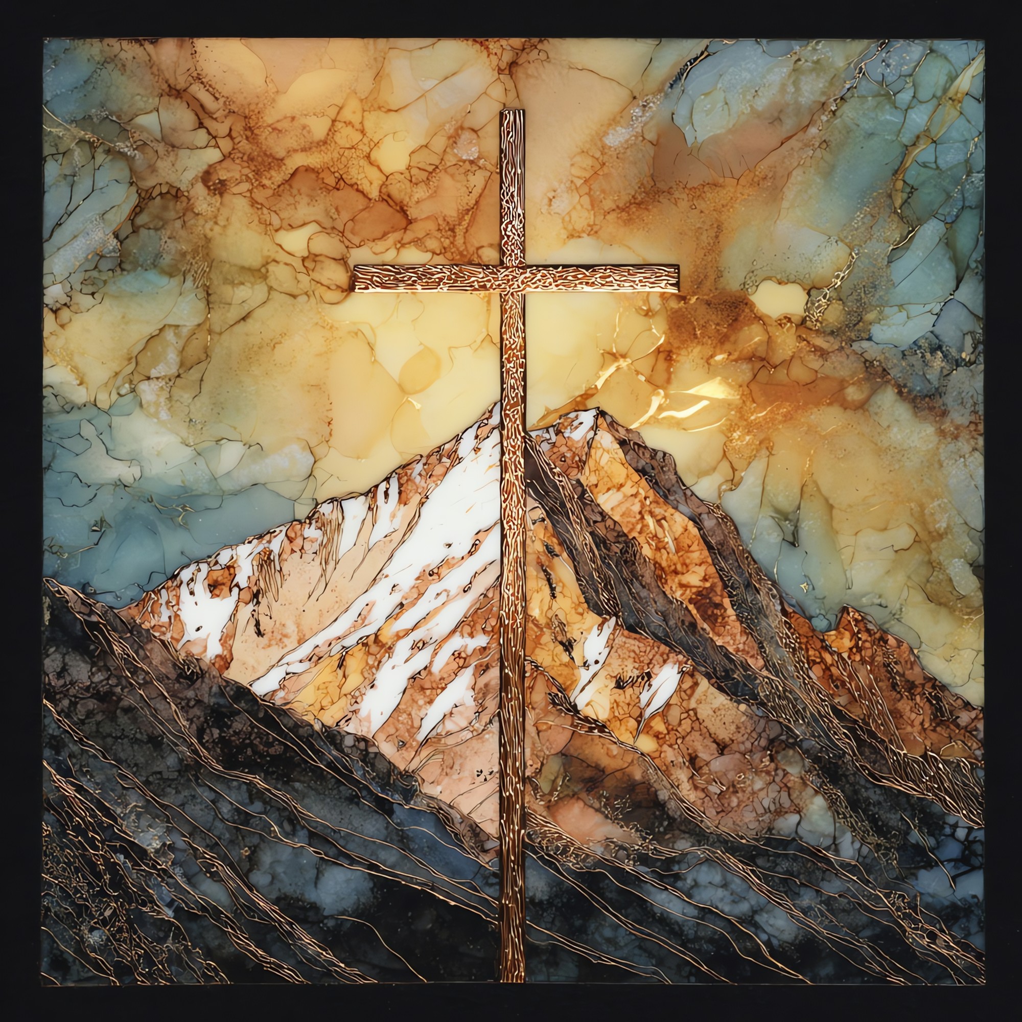 Mount of the Holy Cross snow cross Sawatch Range Ceramic Art Tile