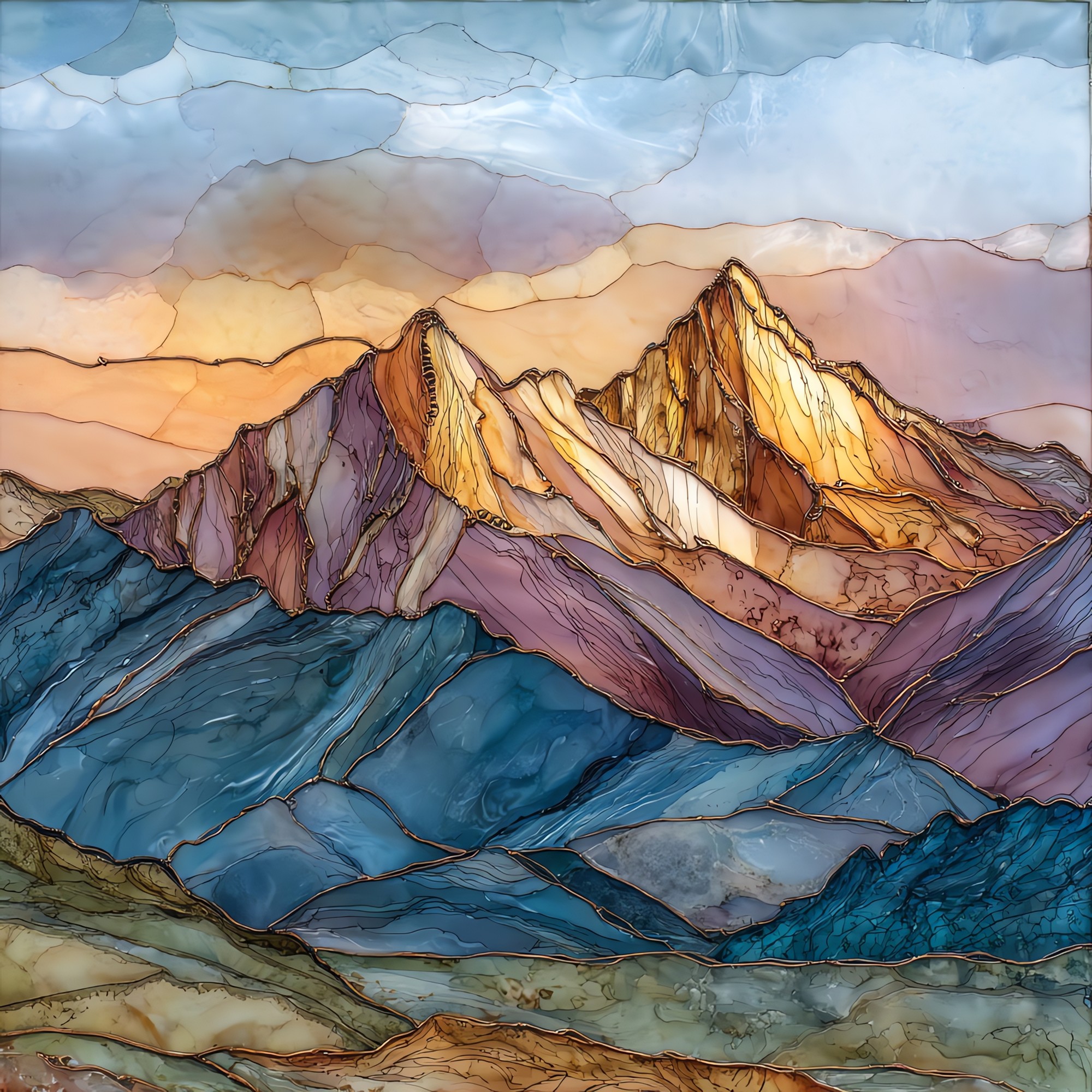 Mount Wilson and Wilson Peak San Juans Ceramic Art Tile