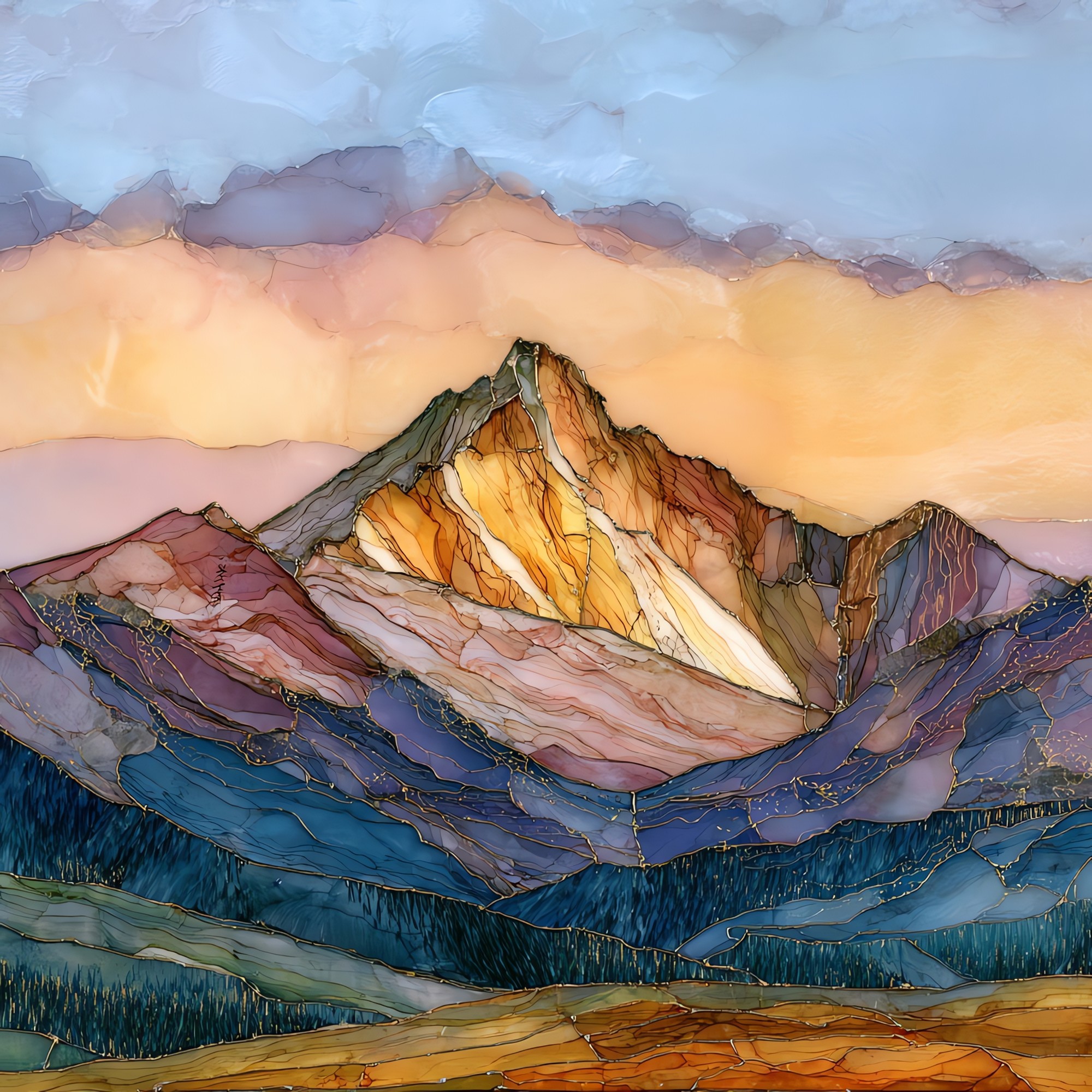 Mount Yale Collegiate Peaks Sawatch Range Ceramic Art Tile