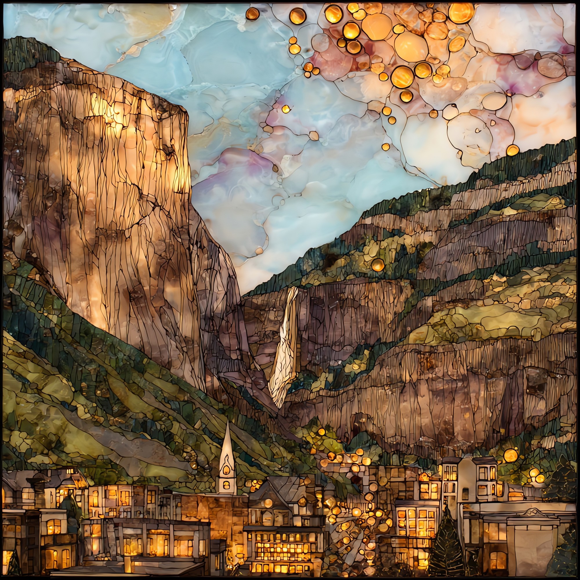 Telluride box canyon San Juans Ceramic Art Tile
