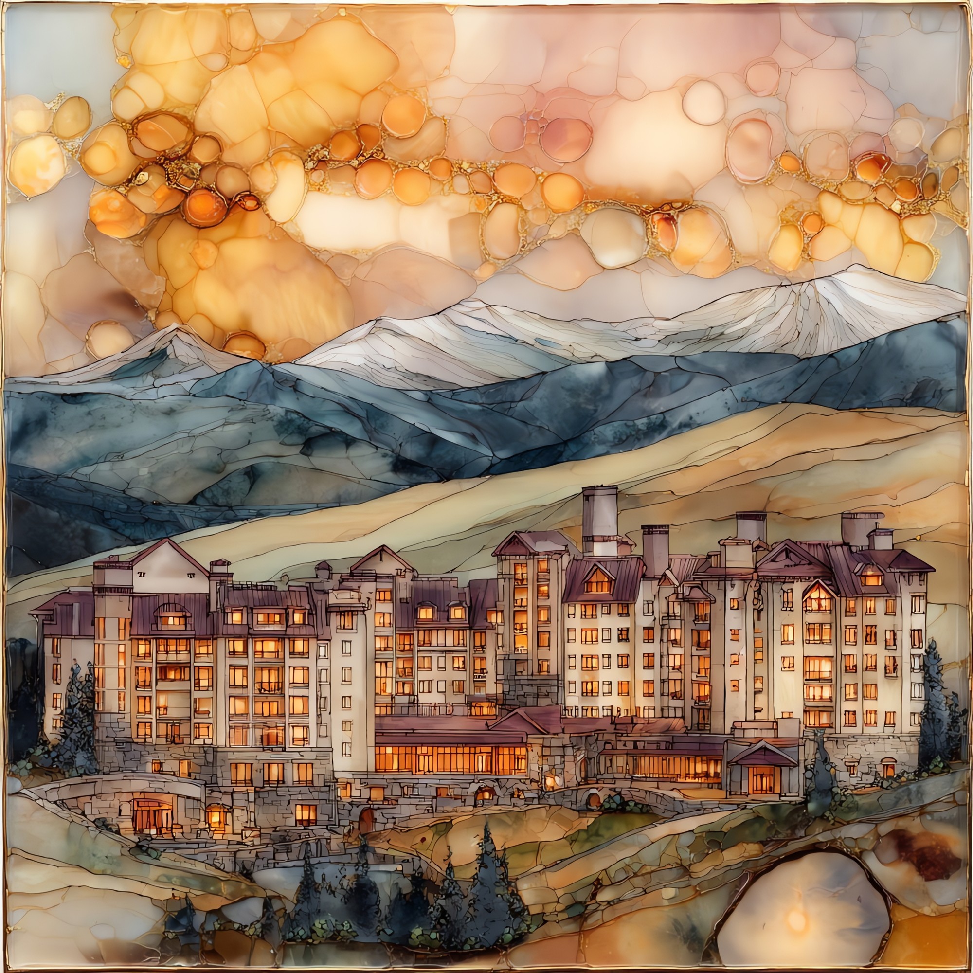 Copper Mountain Tenmile Range Ceramic Art Tile