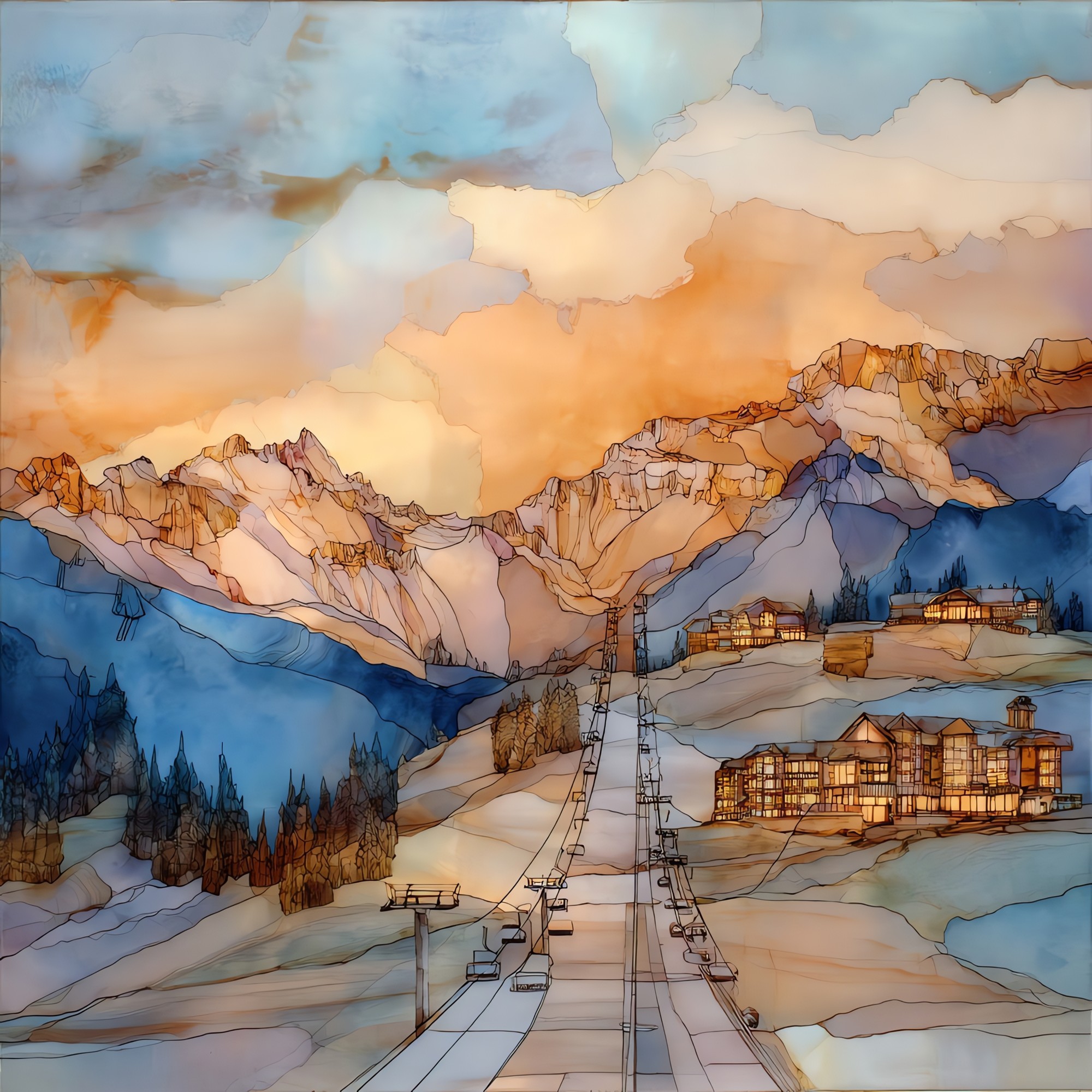 Purgatory Resort San Juans Ceramic Art Tile