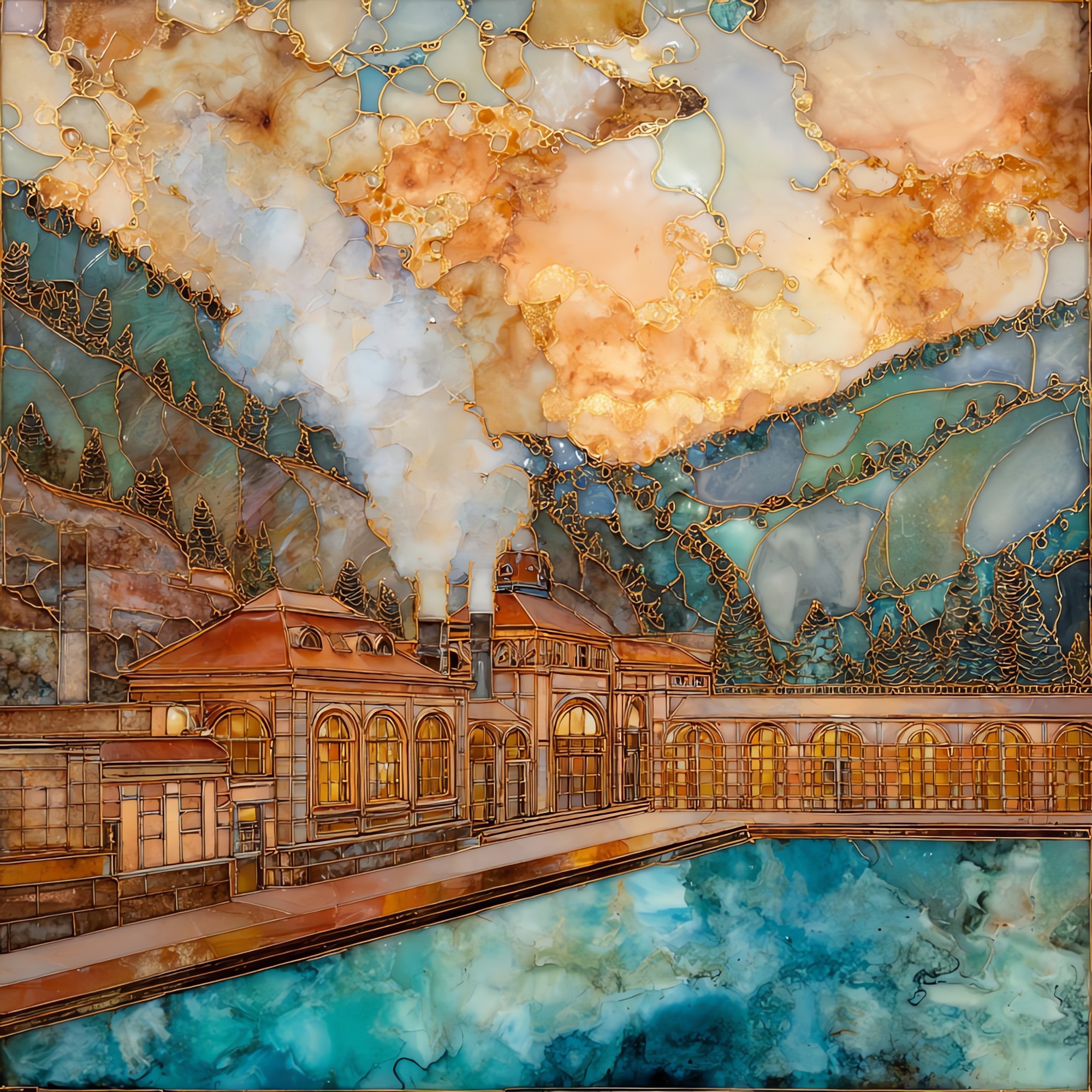 Glenwood Springs hot pool Ceramic Art Tile