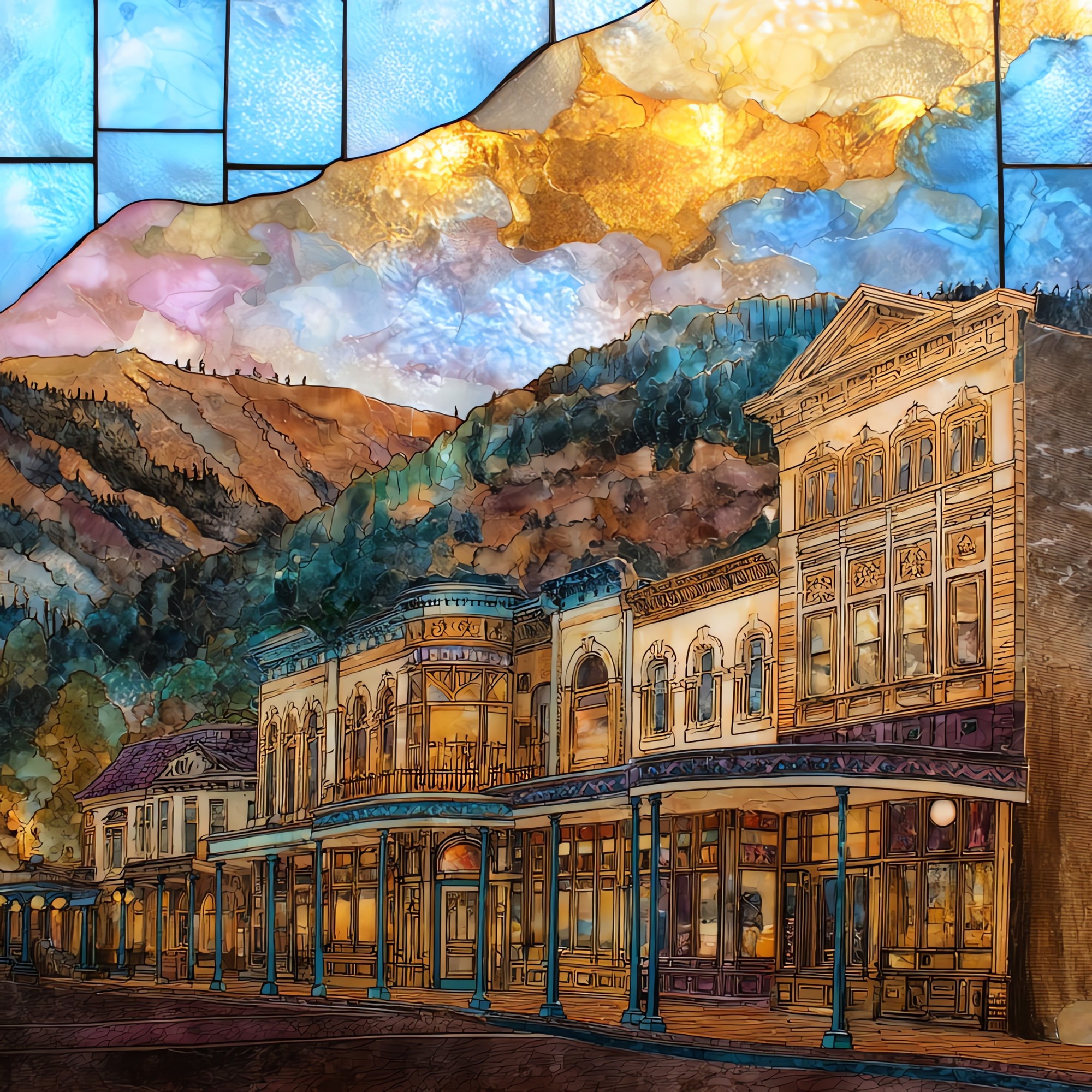 Manitou Springs at base of Pikes Front Range Ceramic Art Tile