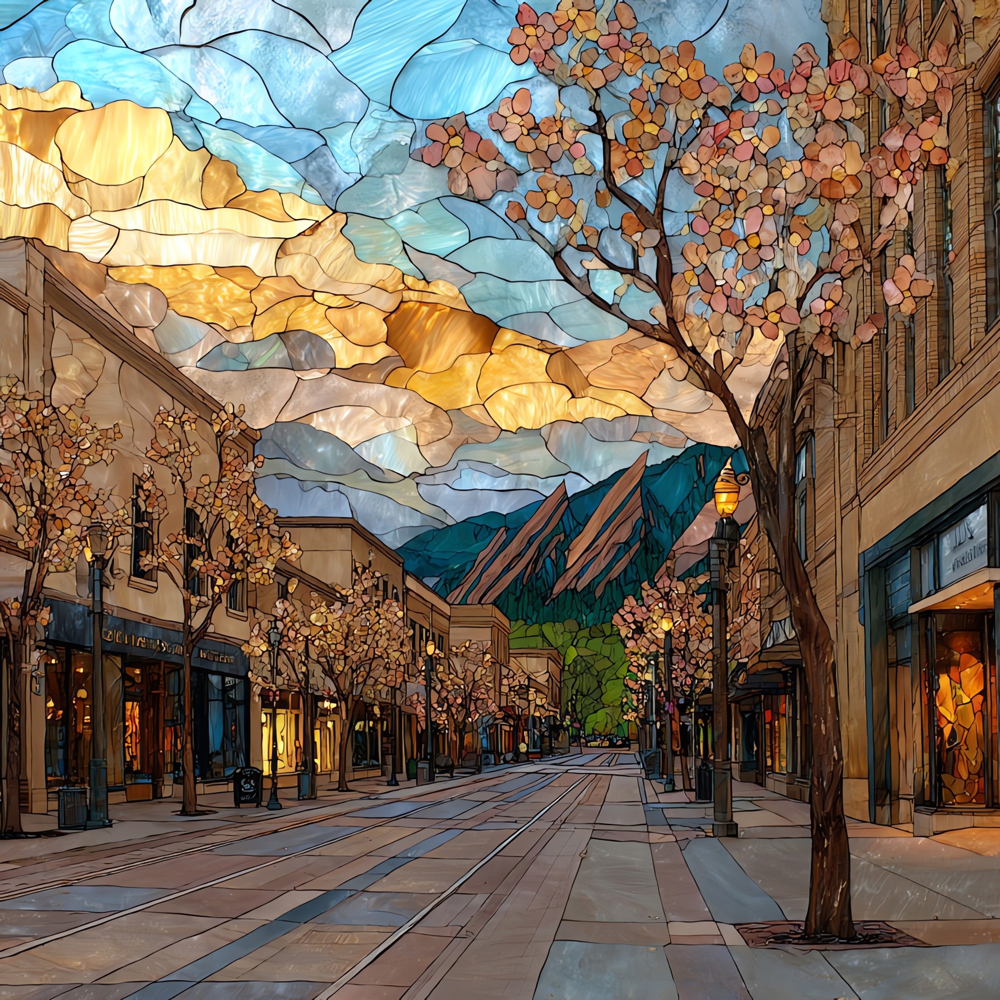 Boulder Pearl Street Front Range Ceramic Art Tile