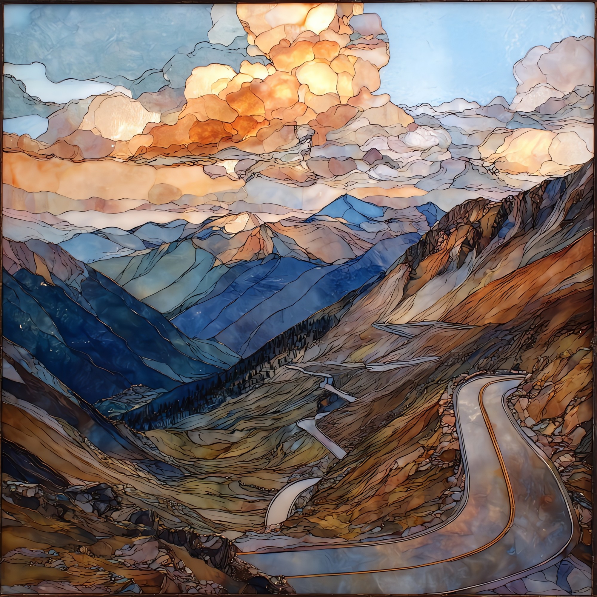 Independence Pass from Aspen Sawatch Range Ceramic Art Tile