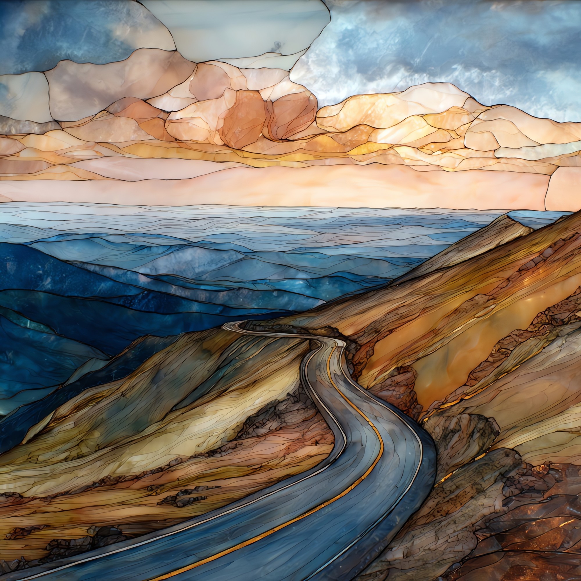 Pikes Peak Highway Front Range Ceramic Art Tile