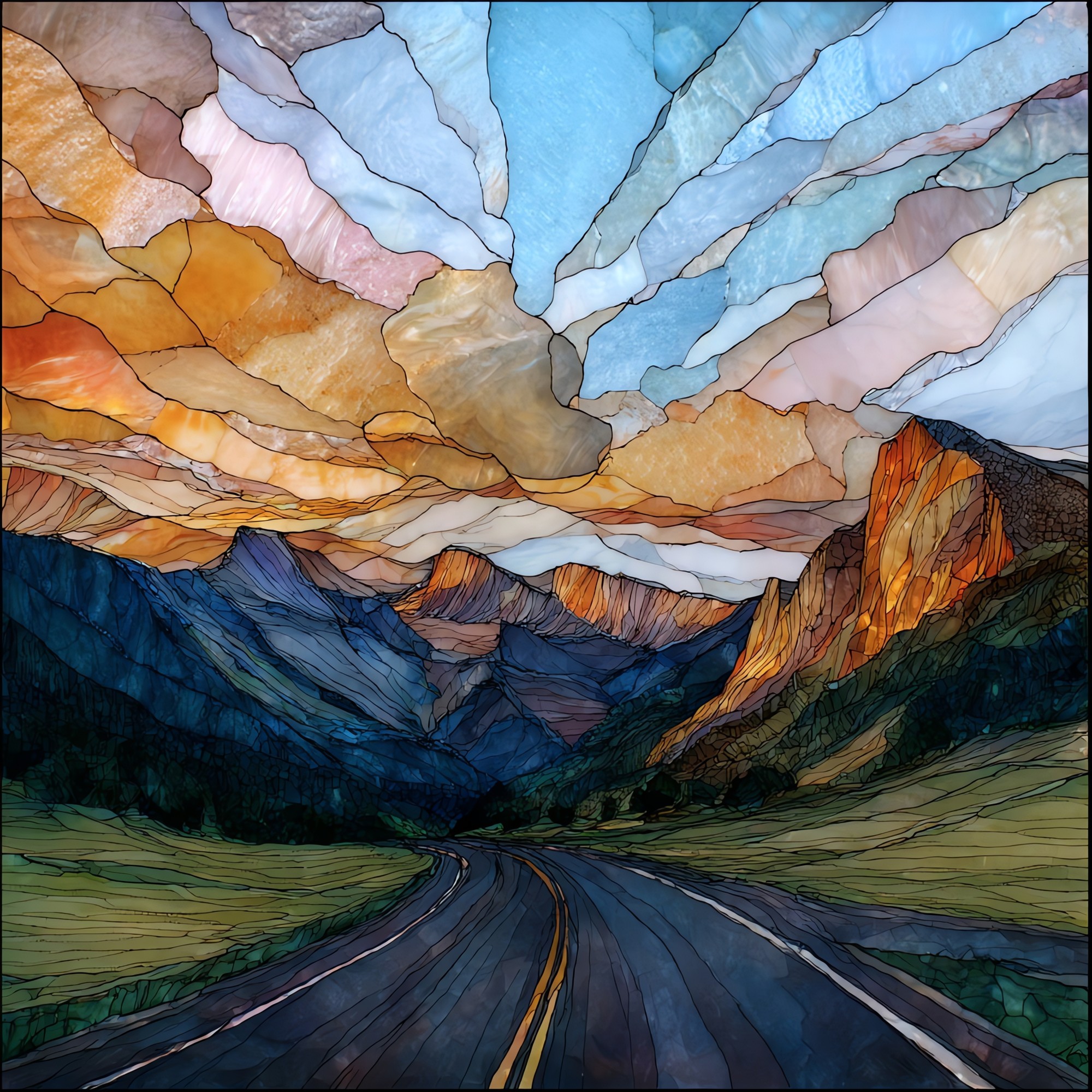 Peak to Peak Highway Front Range Ceramic Art Tile