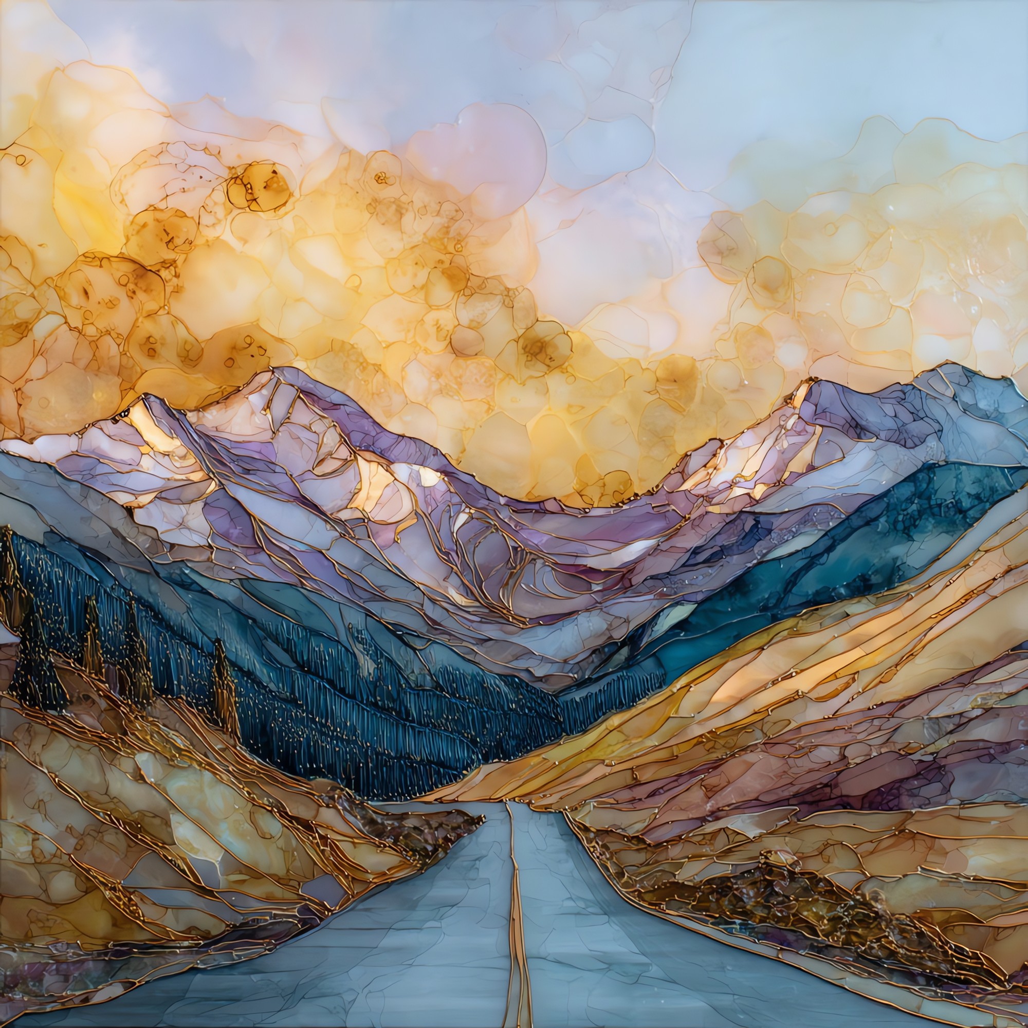 Cottonwood Pass paved summit Sawatch Range Ceramic Art Tile