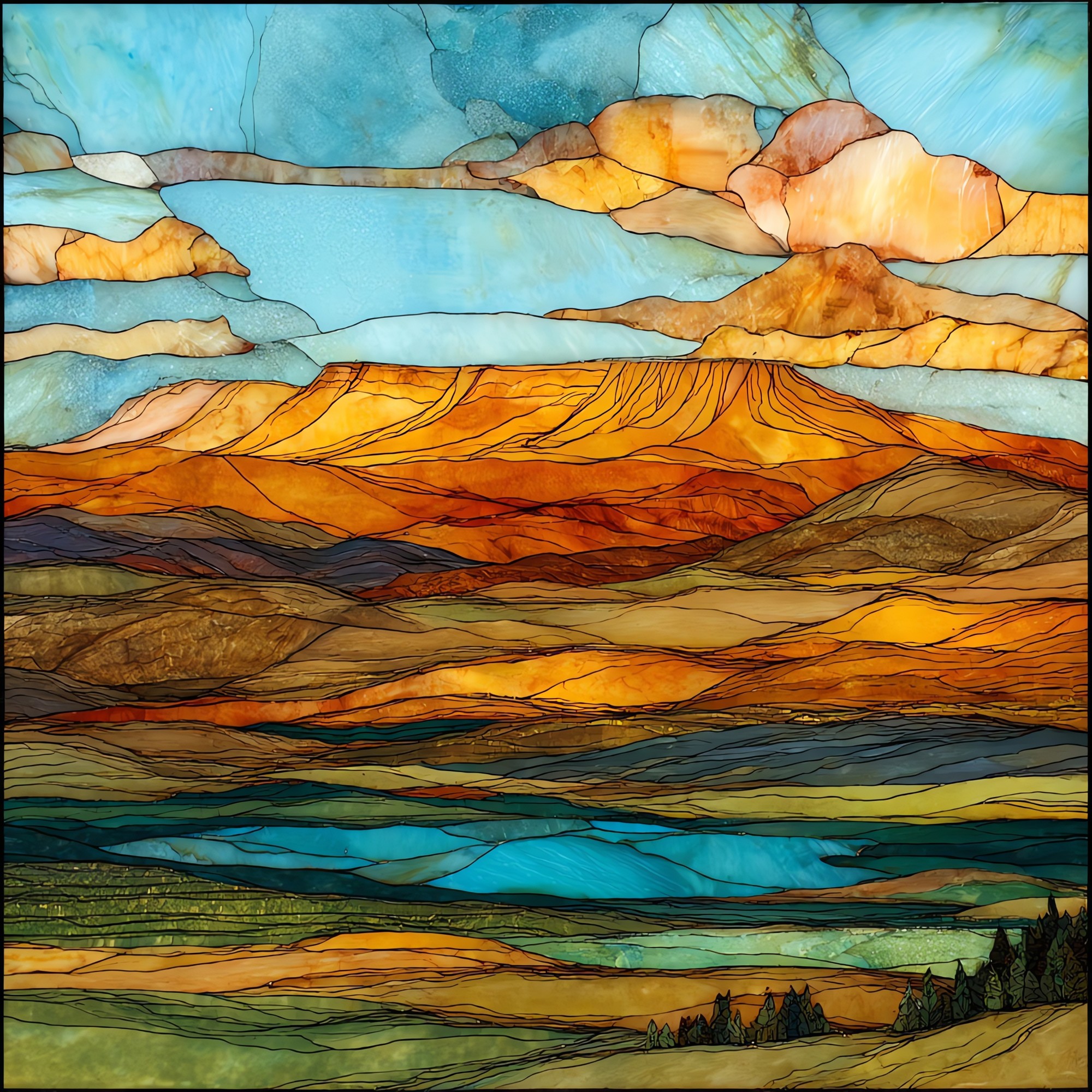 Grand Mesa Scenic Byway Ceramic Art Tile