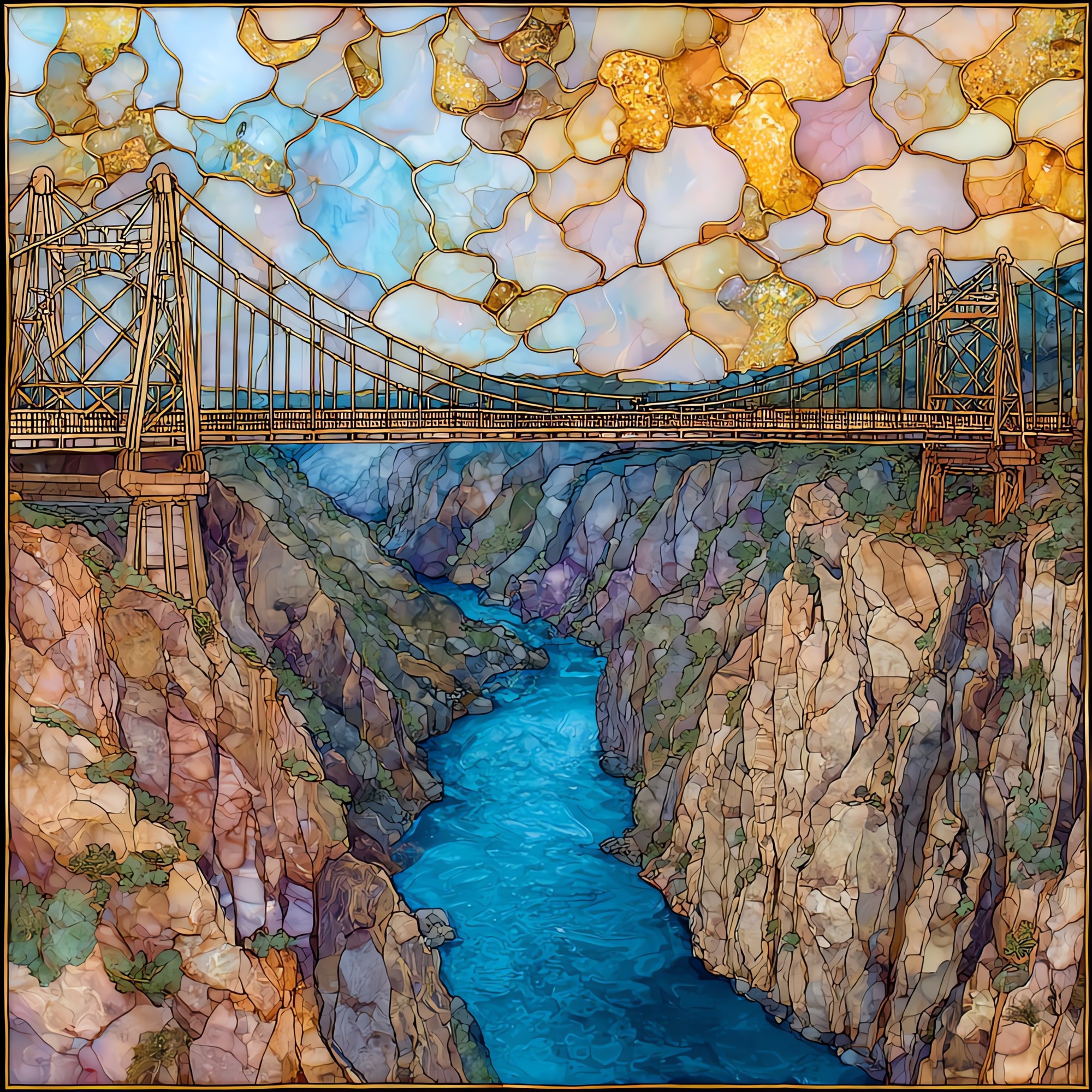 Royal Gorge of the Arkansas Ceramic Art Tile