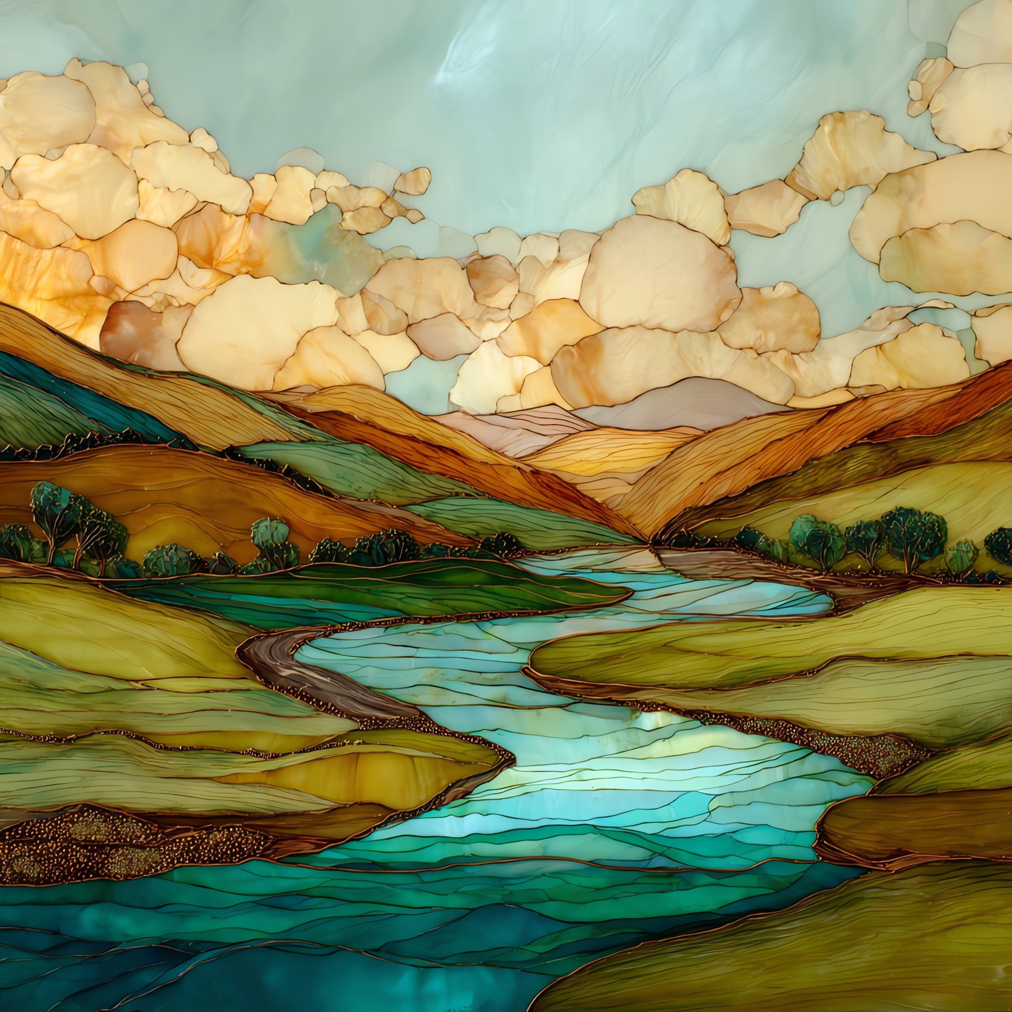 Conejos River San Juans Ceramic Art Tile