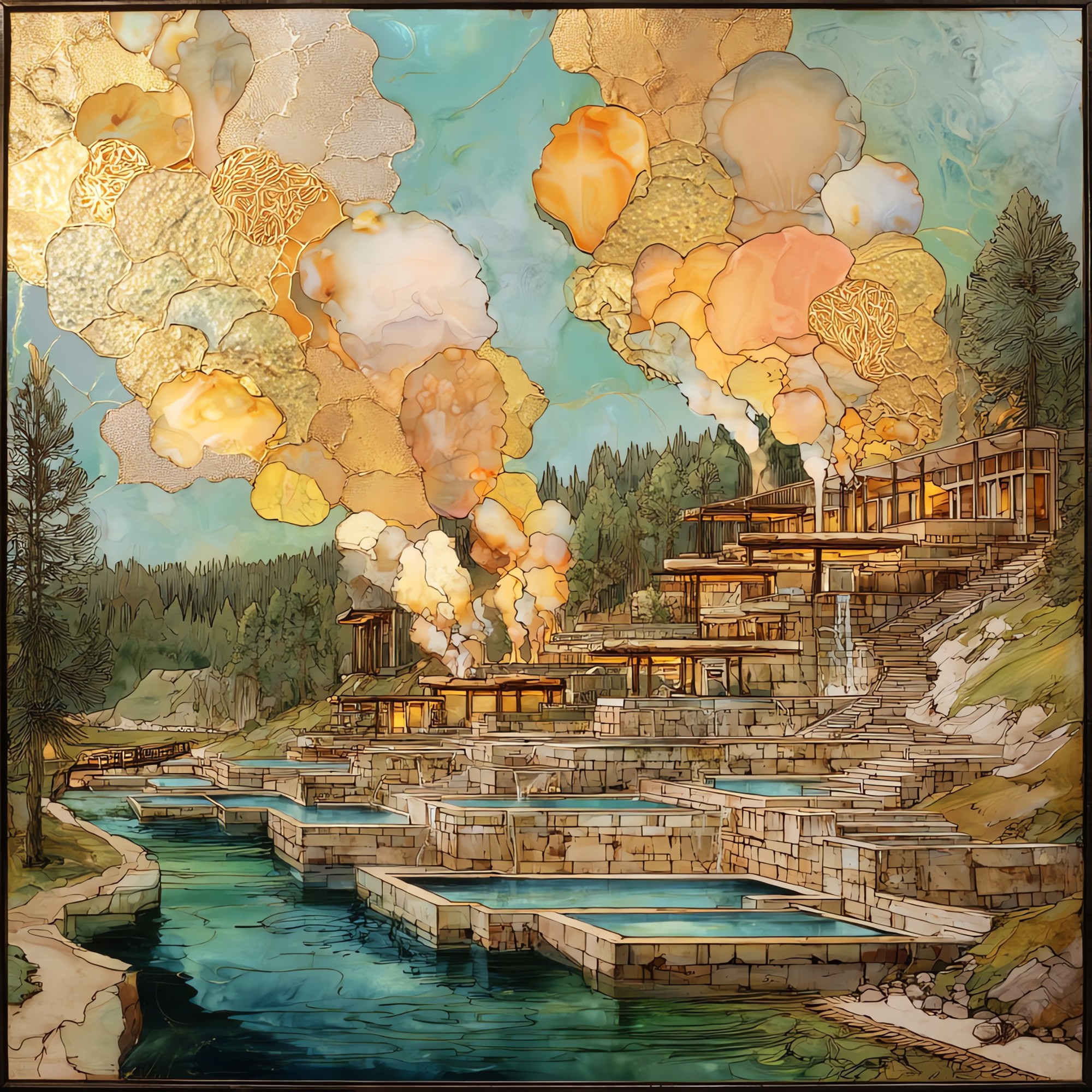 Pagosa Hot Springs Resort San Juans Ceramic Art Tile