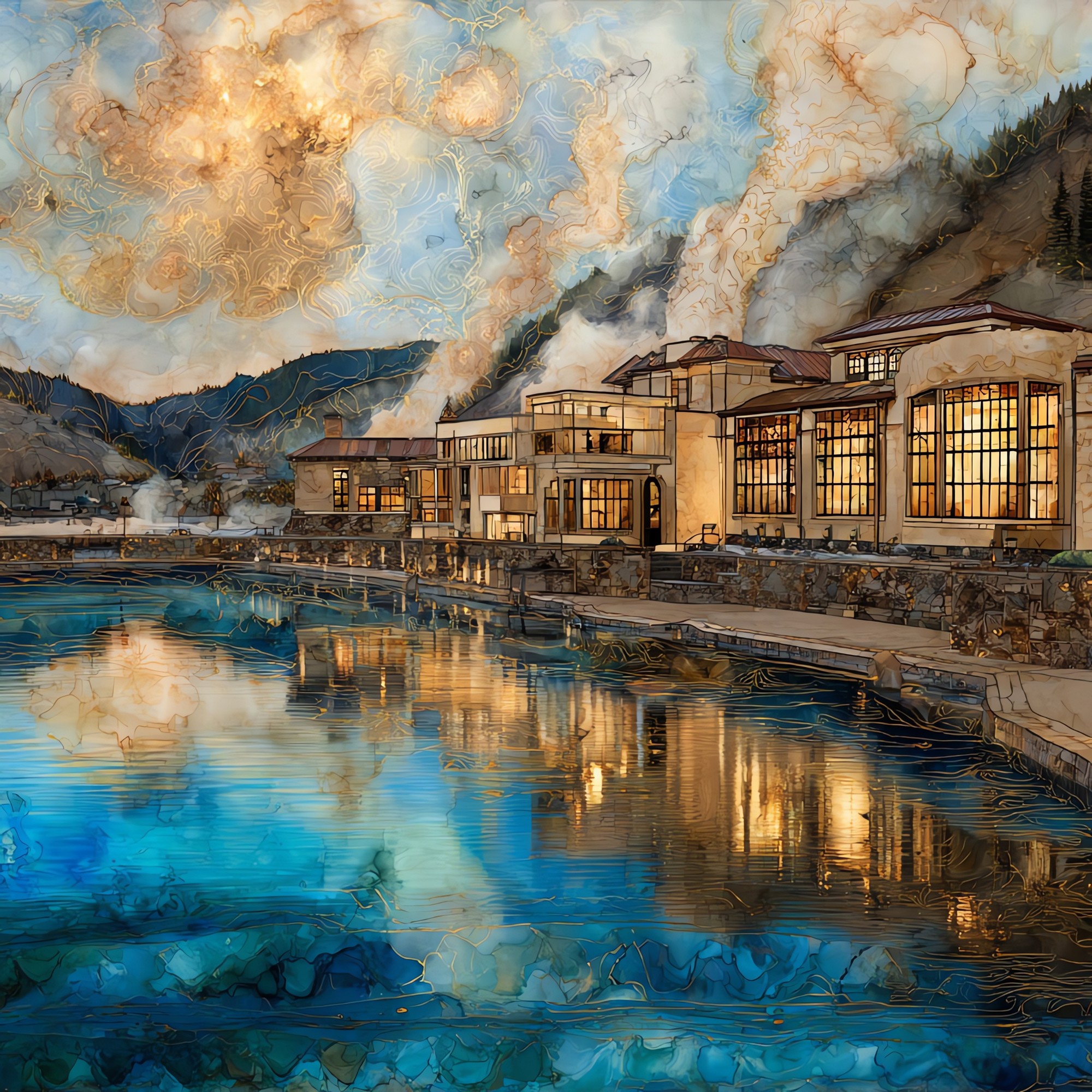 Glenwood Hot Springs great pool Ceramic Art Tile