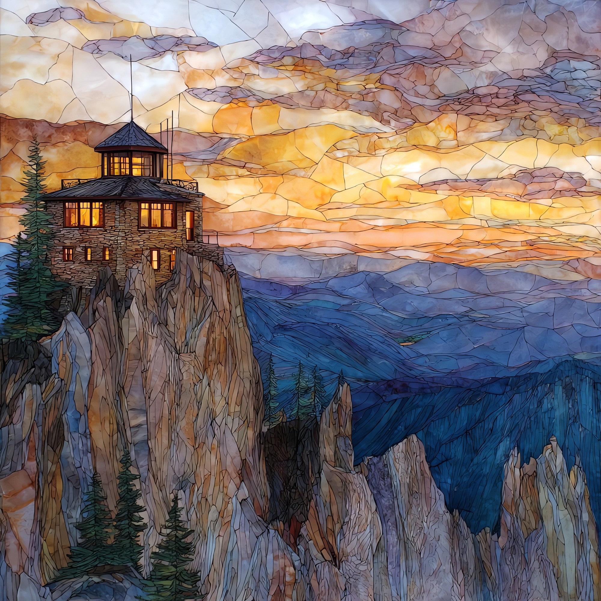 Devils Head Lookout Front Range Ceramic Art Tile