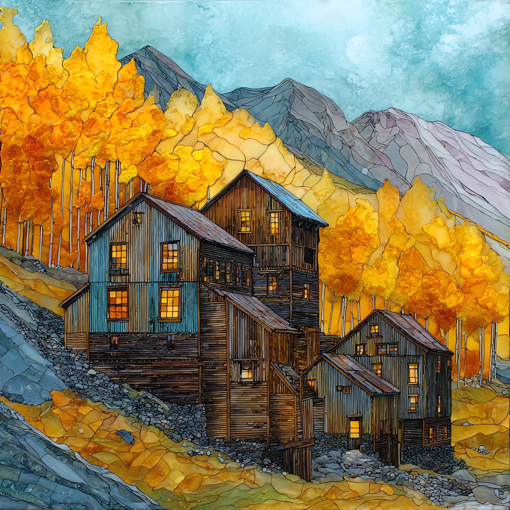 Camp Bird Mine Ouray San Juans Ceramic Art Tile