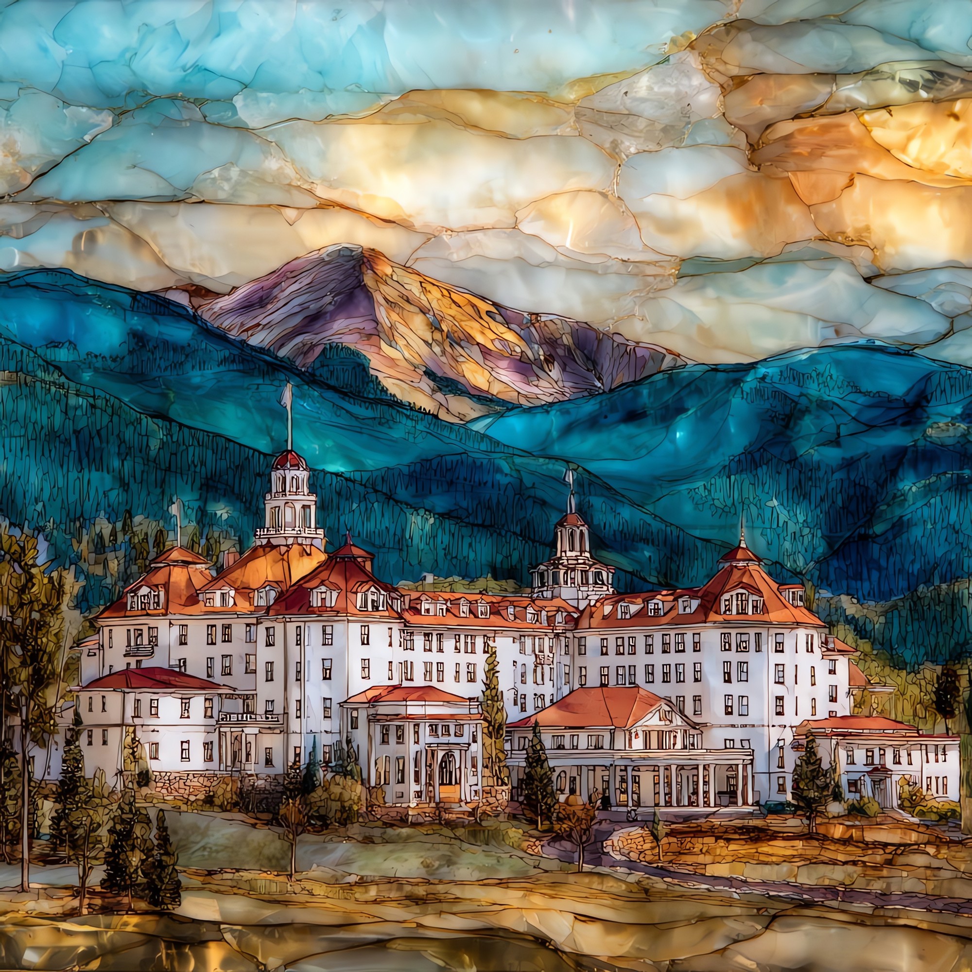 Stanley Hotel Estes Park Front Range Ceramic Art Tile