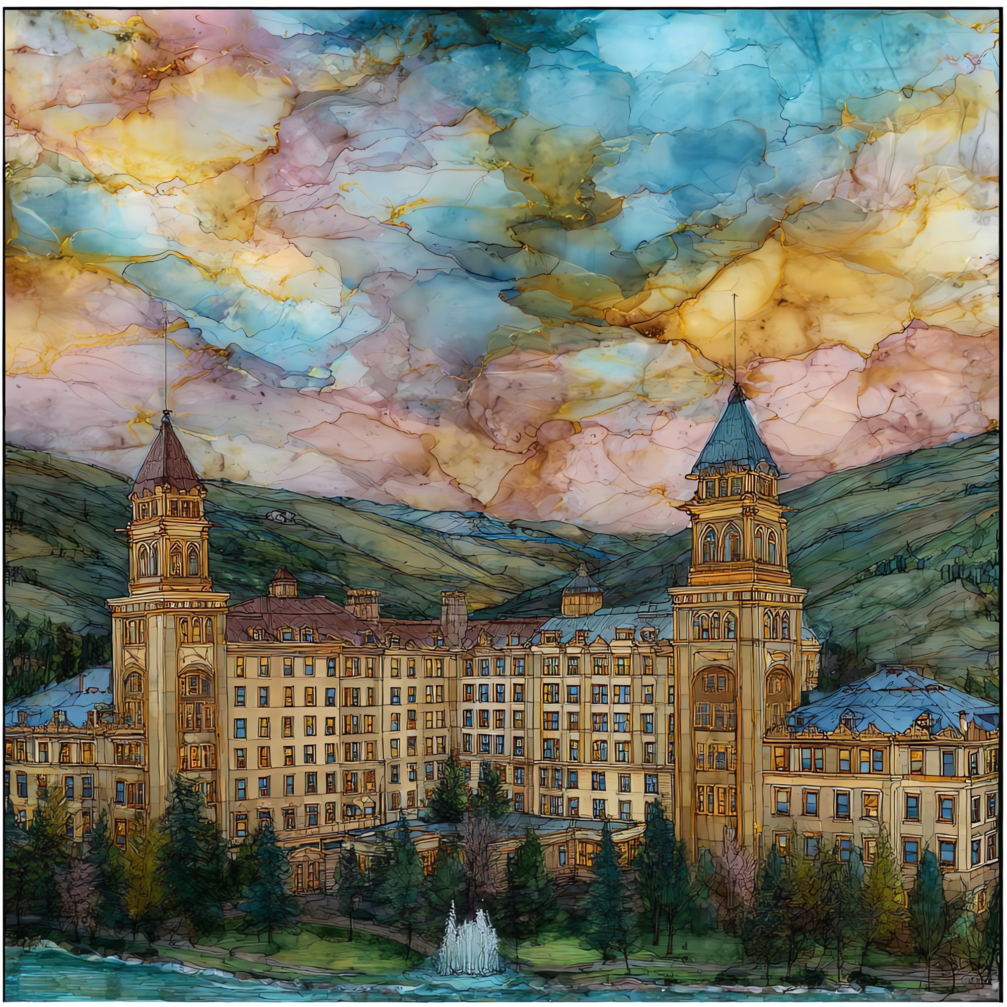 Hotel Colorado Glenwood Ceramic Art Tile