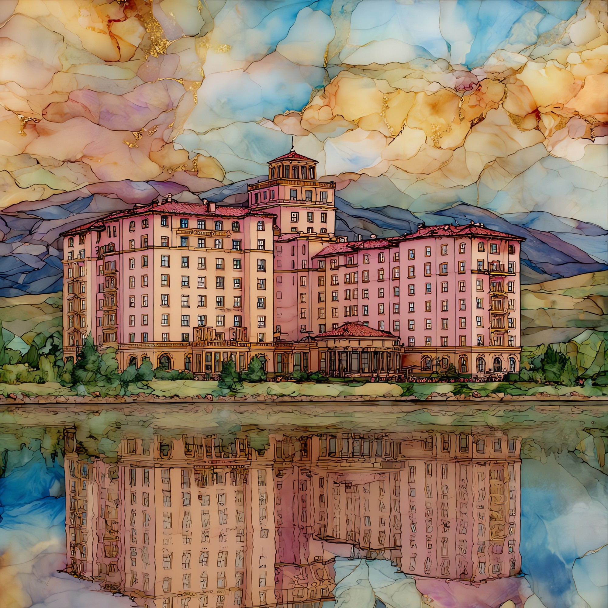 Broadmoor Colorado Springs Front Range Ceramic Art Tile