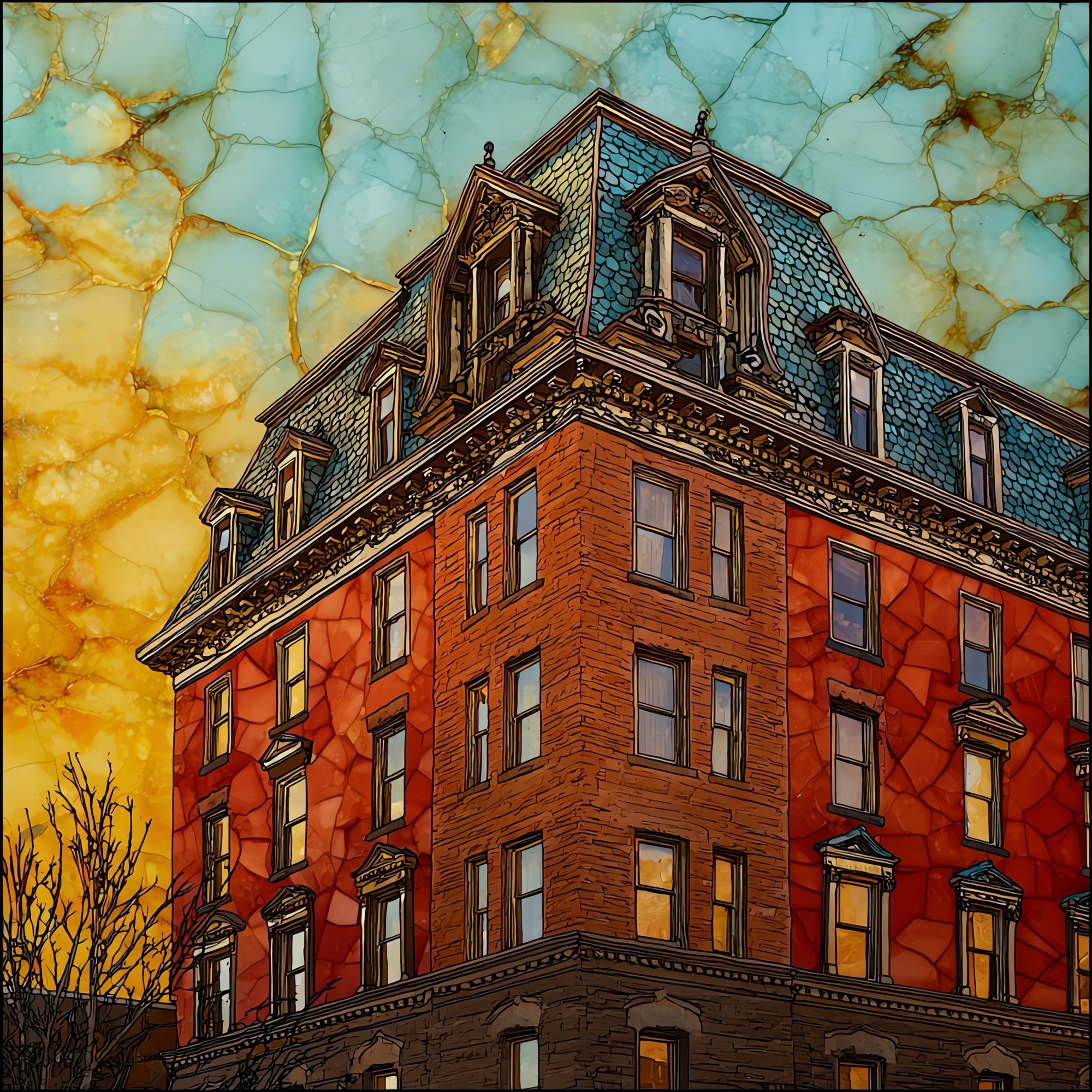Hotel Boulderado Front Range Ceramic Art Tile