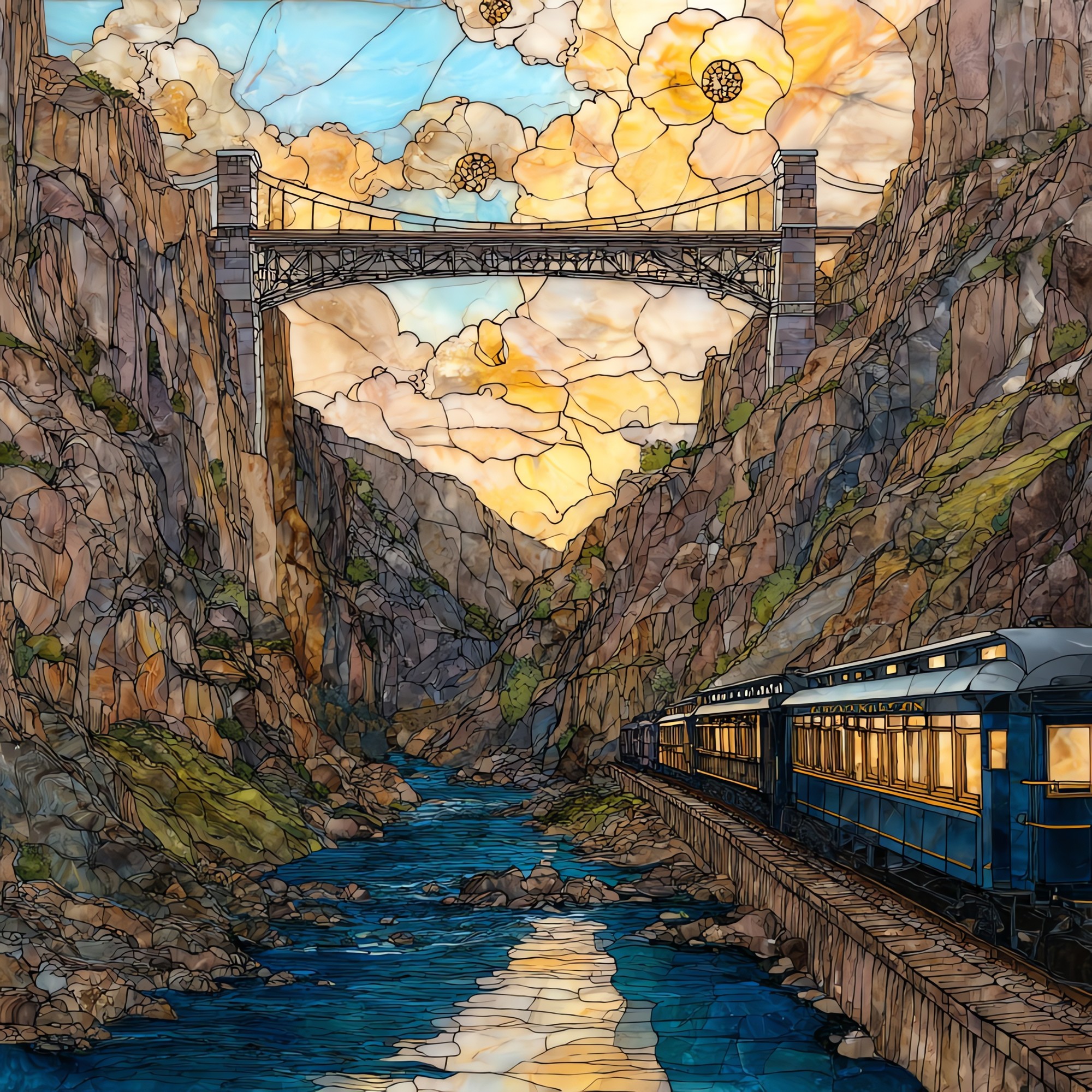 Royal Gorge Route train Ceramic Art Tile