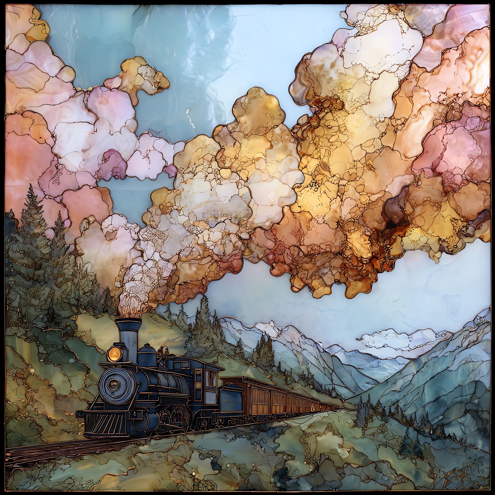 Leadville C&S at French Gulch Sawatch Range Ceramic Art Tile