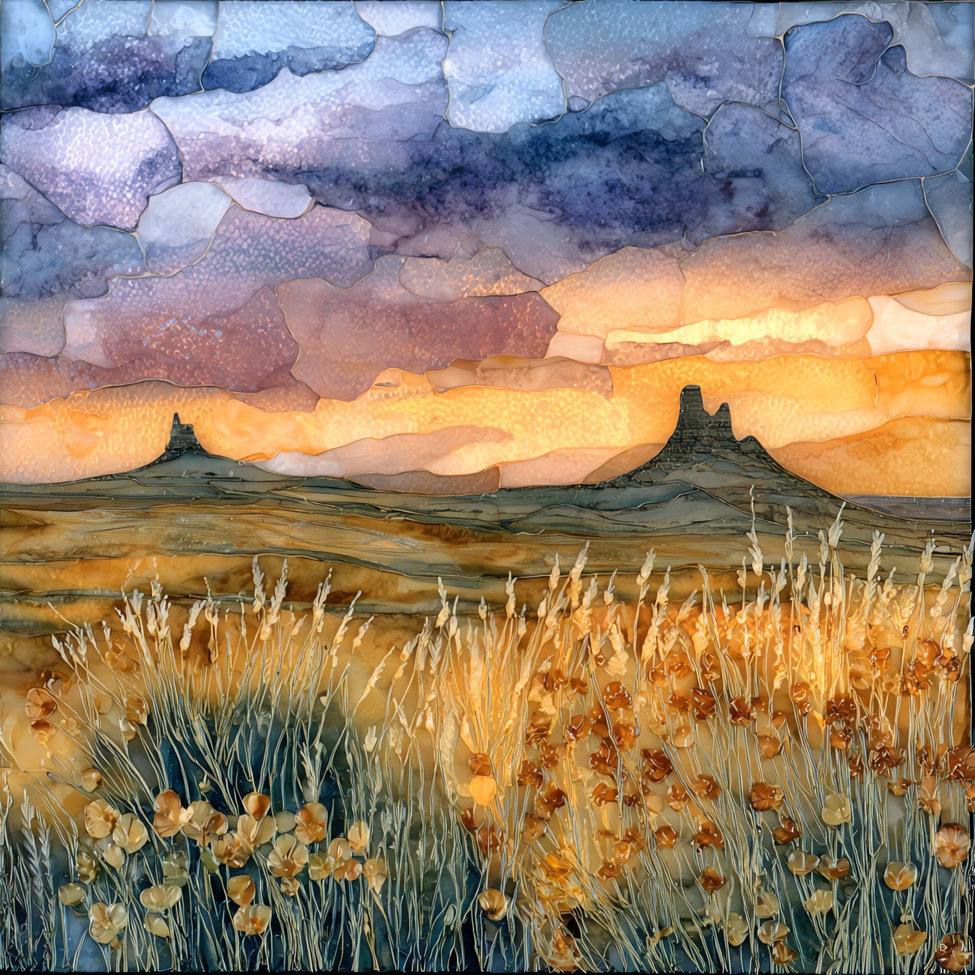 Pawnee National Grassland Ceramic Art Tile