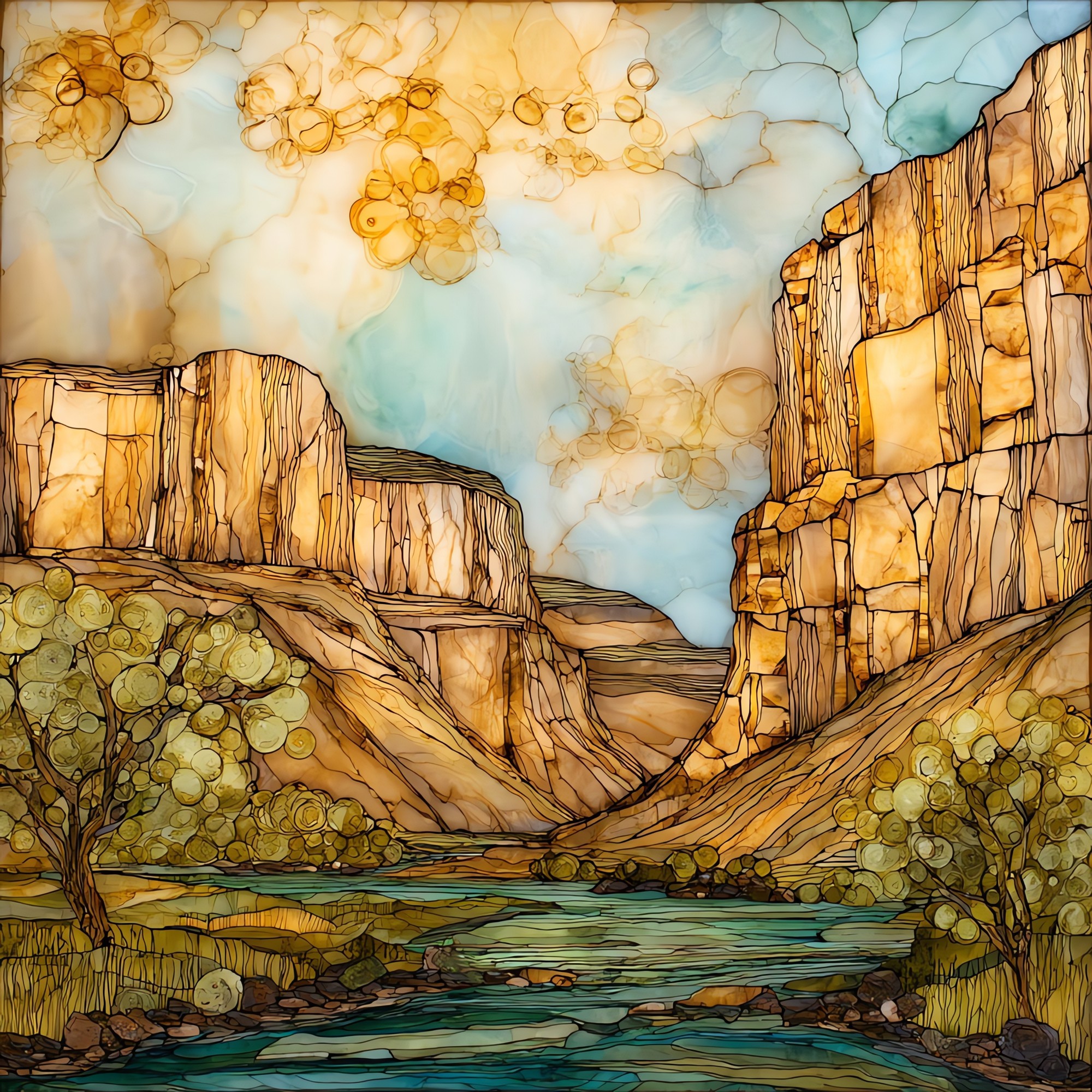 Vogel Canyon Ceramic Art Tile