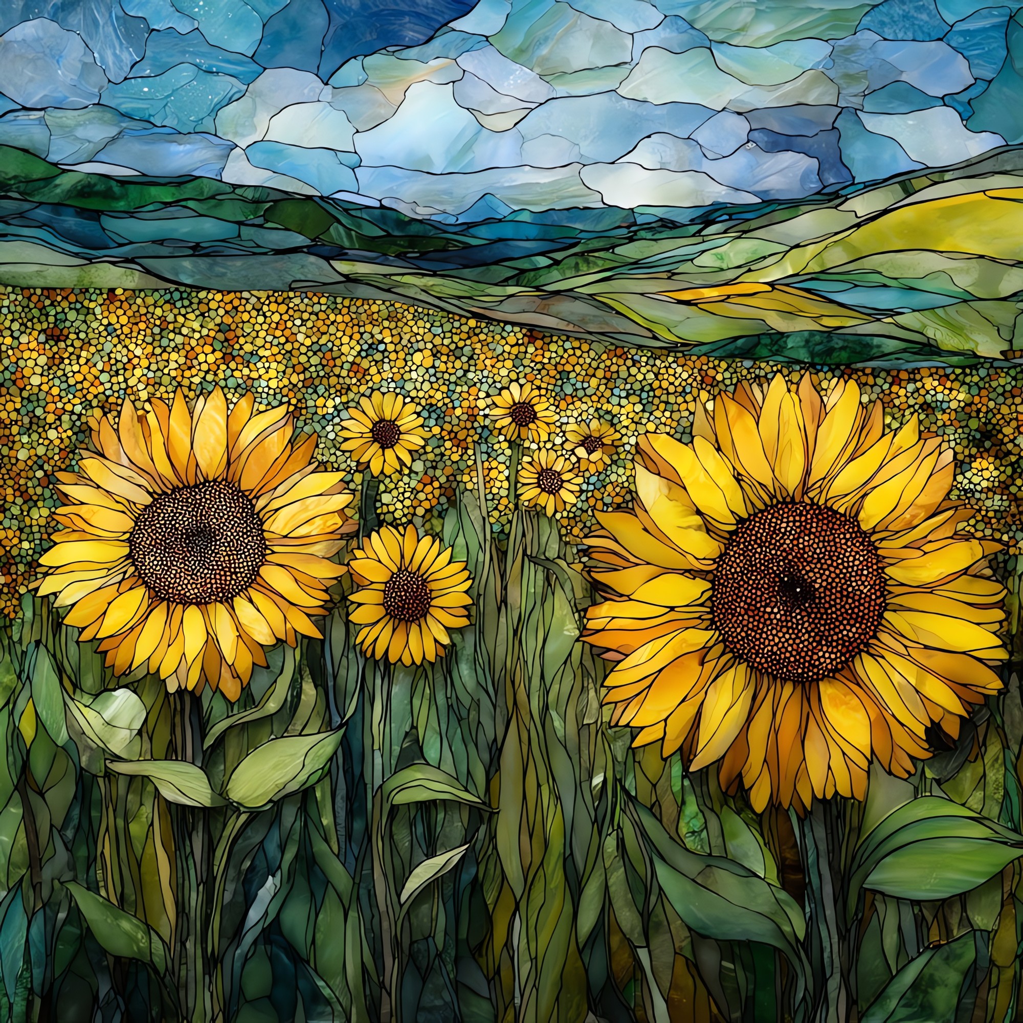Provence Sunflower Field