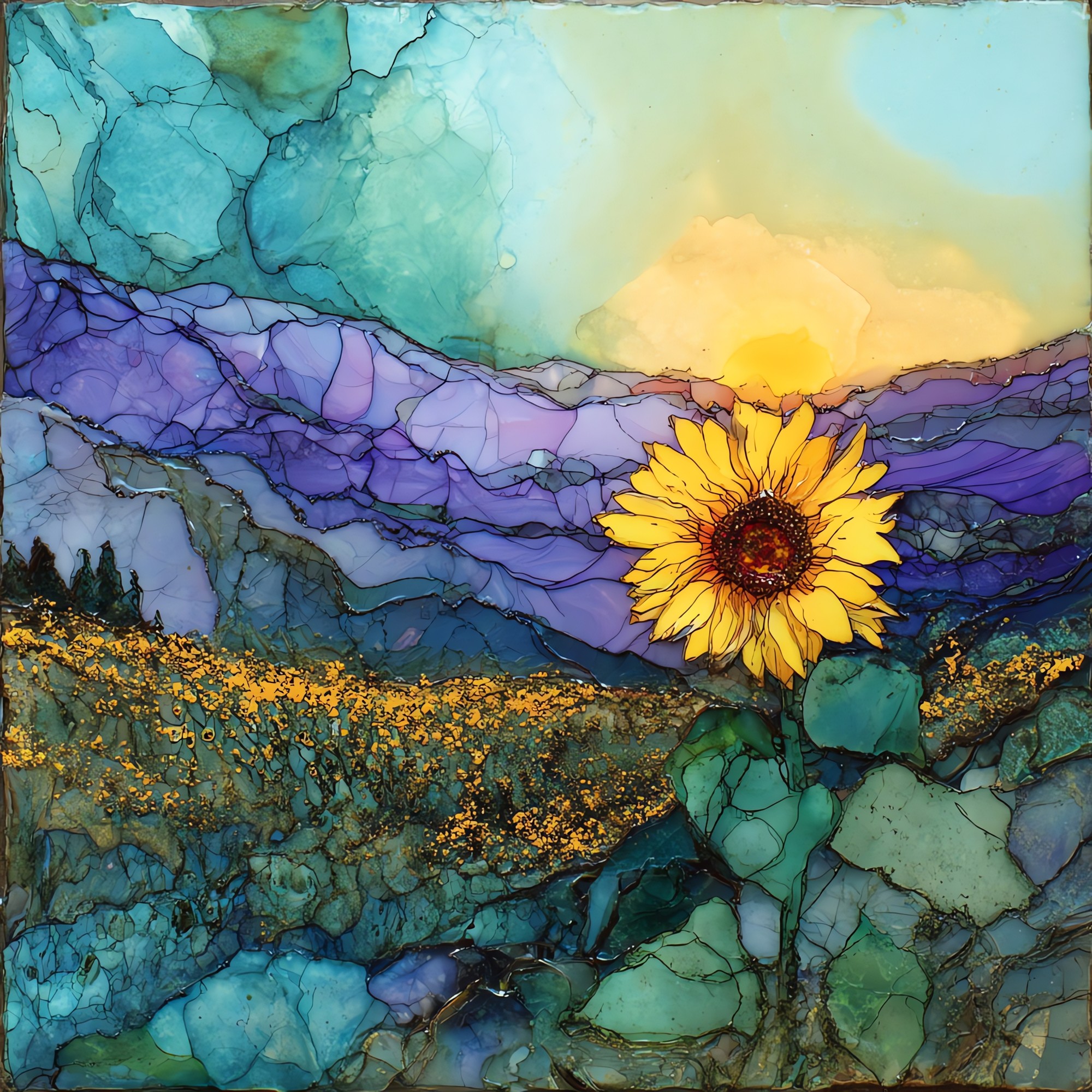 Provence Sunflower Field