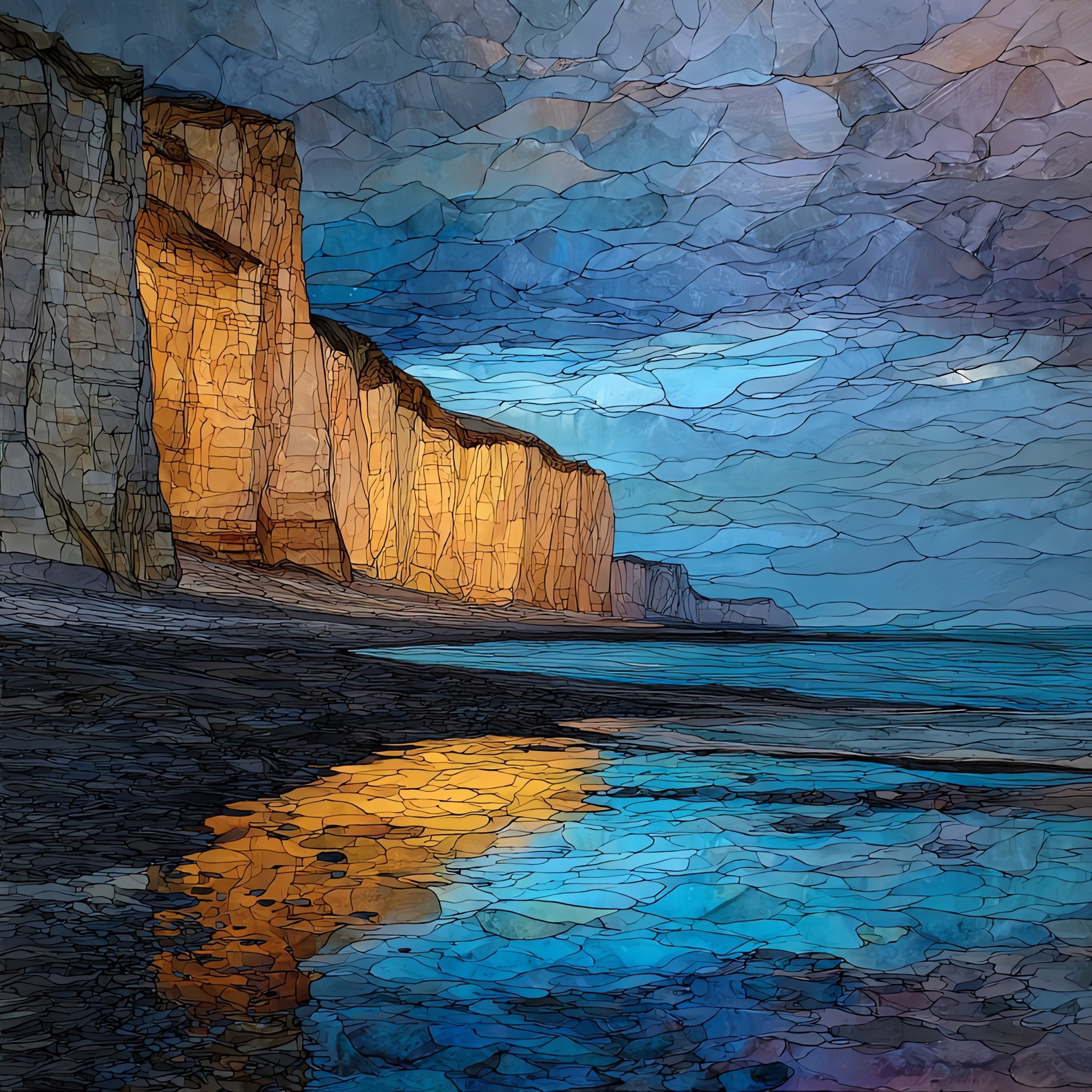 Le Treport Chalk Cliffs