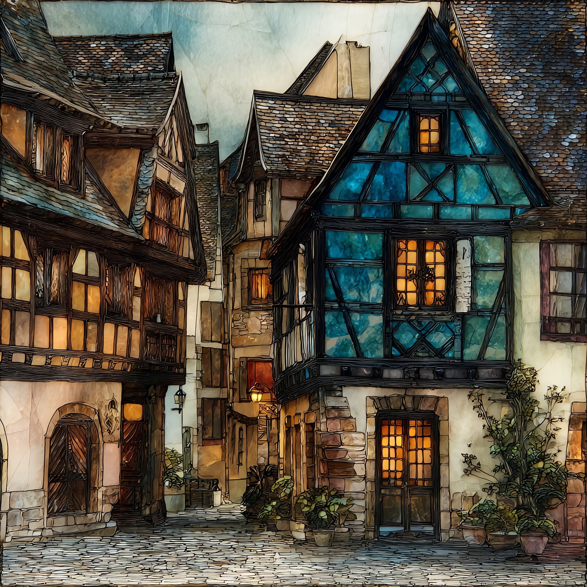 Riquewihr Alsatian Timber Houses