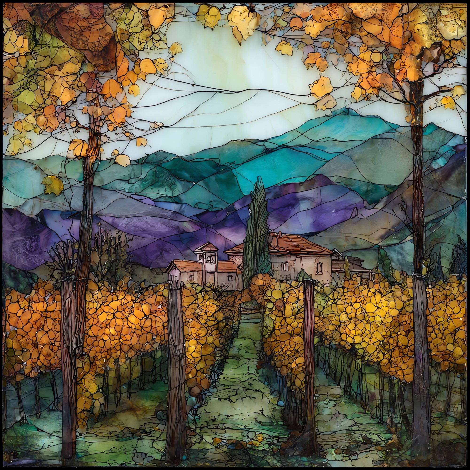 Alsace Vineyard in October