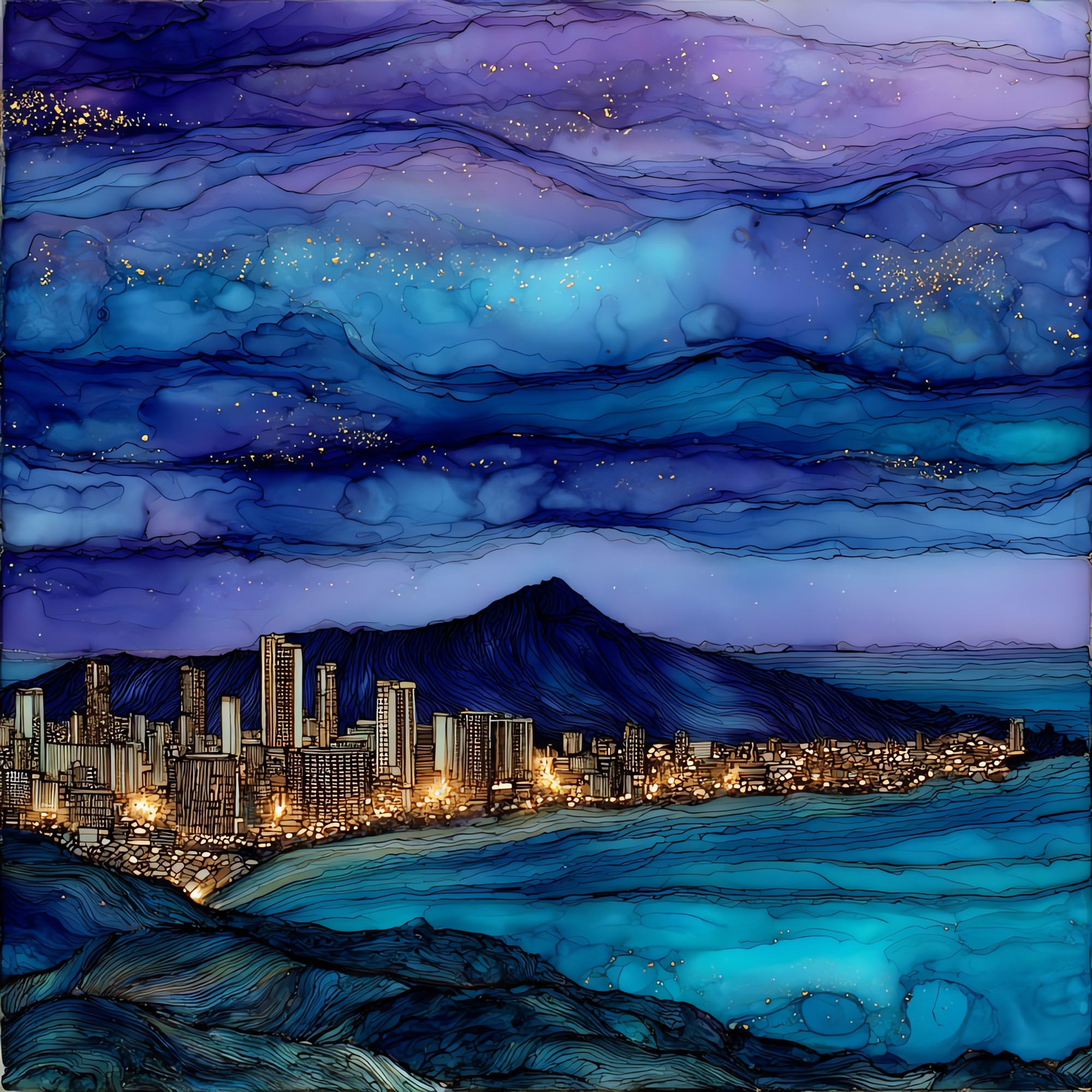 Tantalus Lookout Oahu Ceramic Art Tile