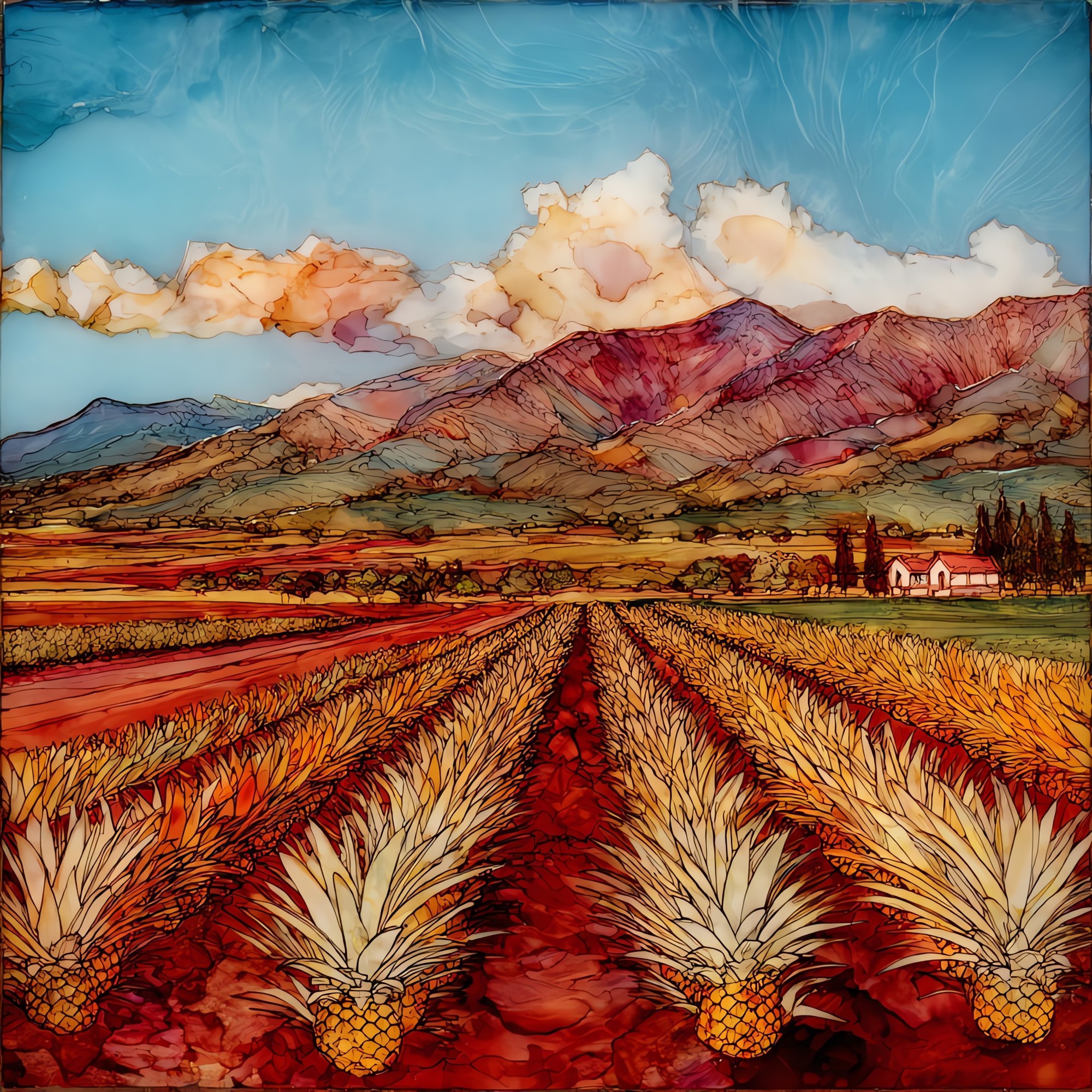 Dole Plantation Oahu Ceramic Art Tile
