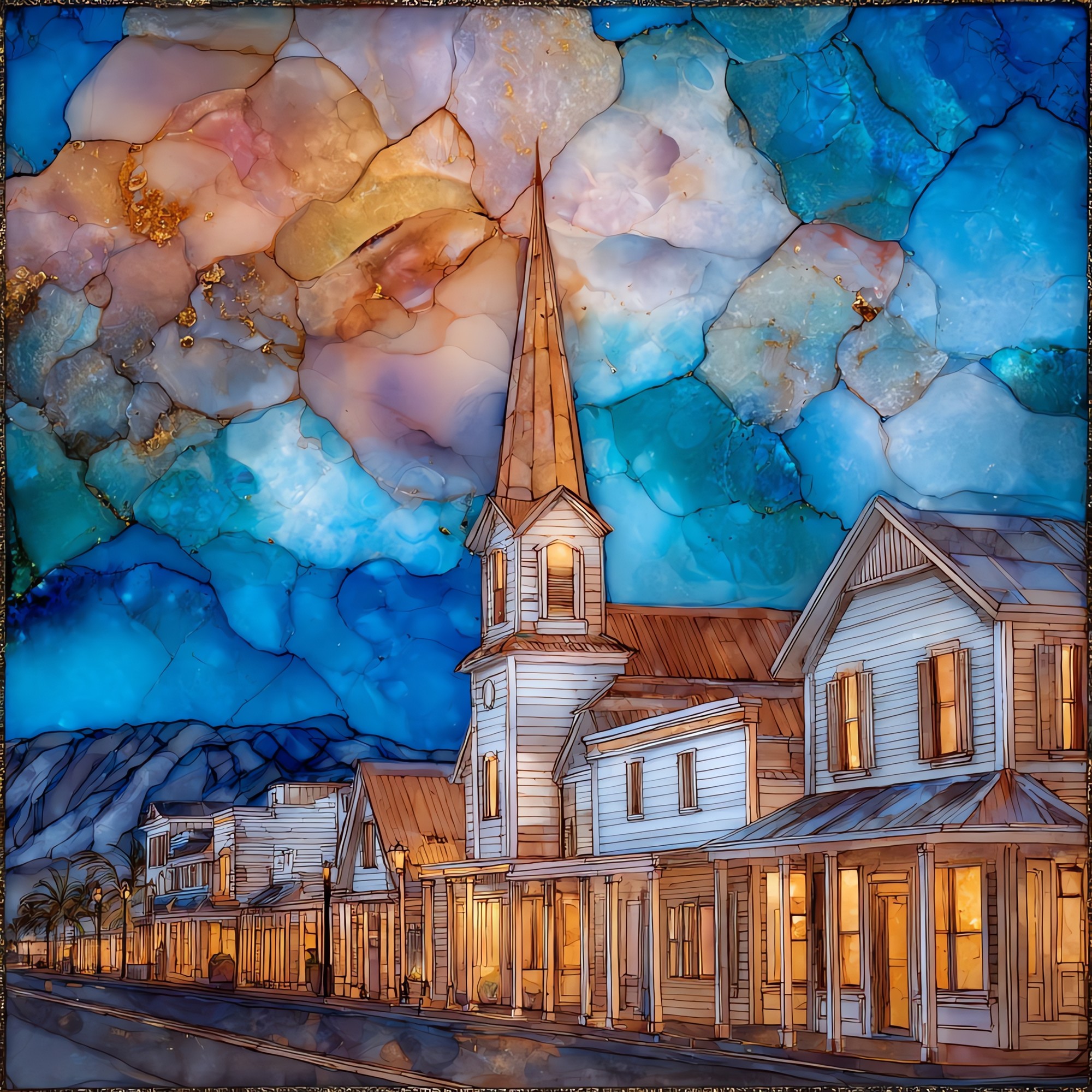 Lahaina Front Street Maui Ceramic Art Tile