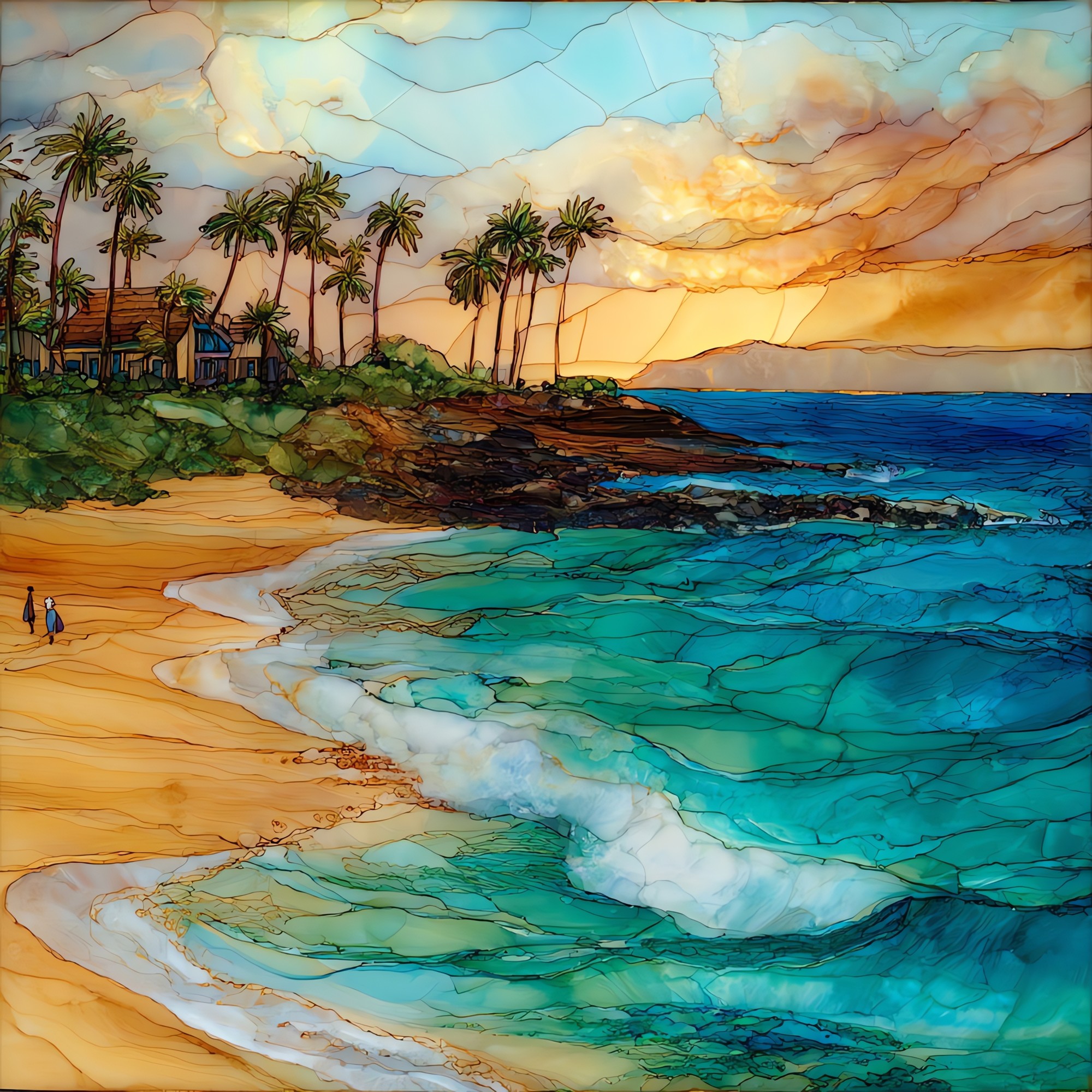 D T Fleming Beach Maui Ceramic Art Tile