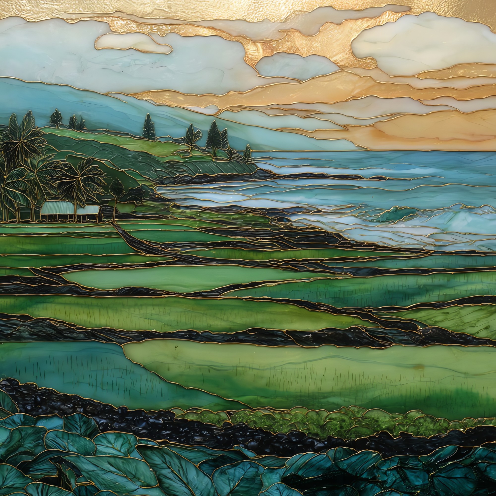 Keanae Peninsula Maui Ceramic Art Tile