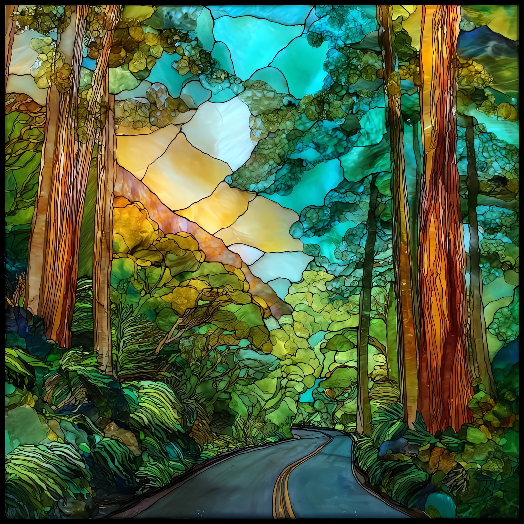 Nahiku Rainforest Maui Ceramic Art Tile