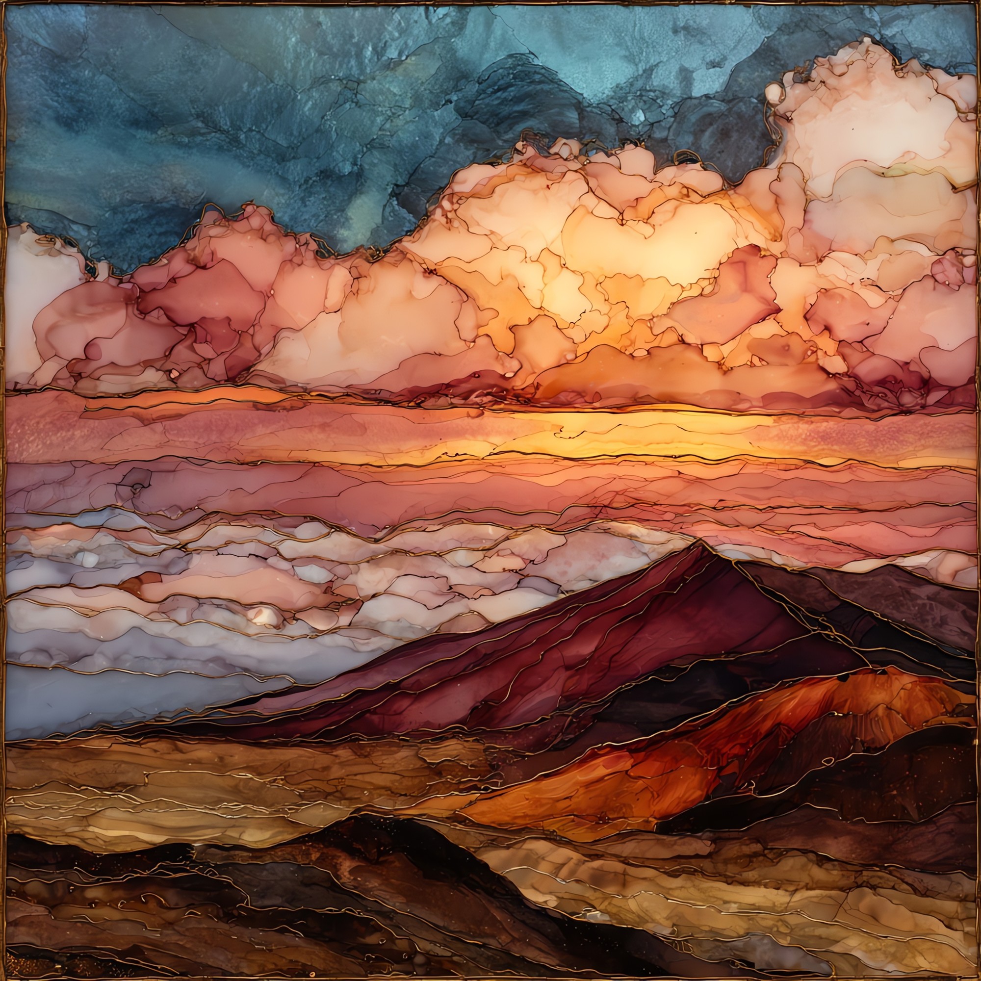 Haleakala Sunrise Maui Ceramic Art Tile