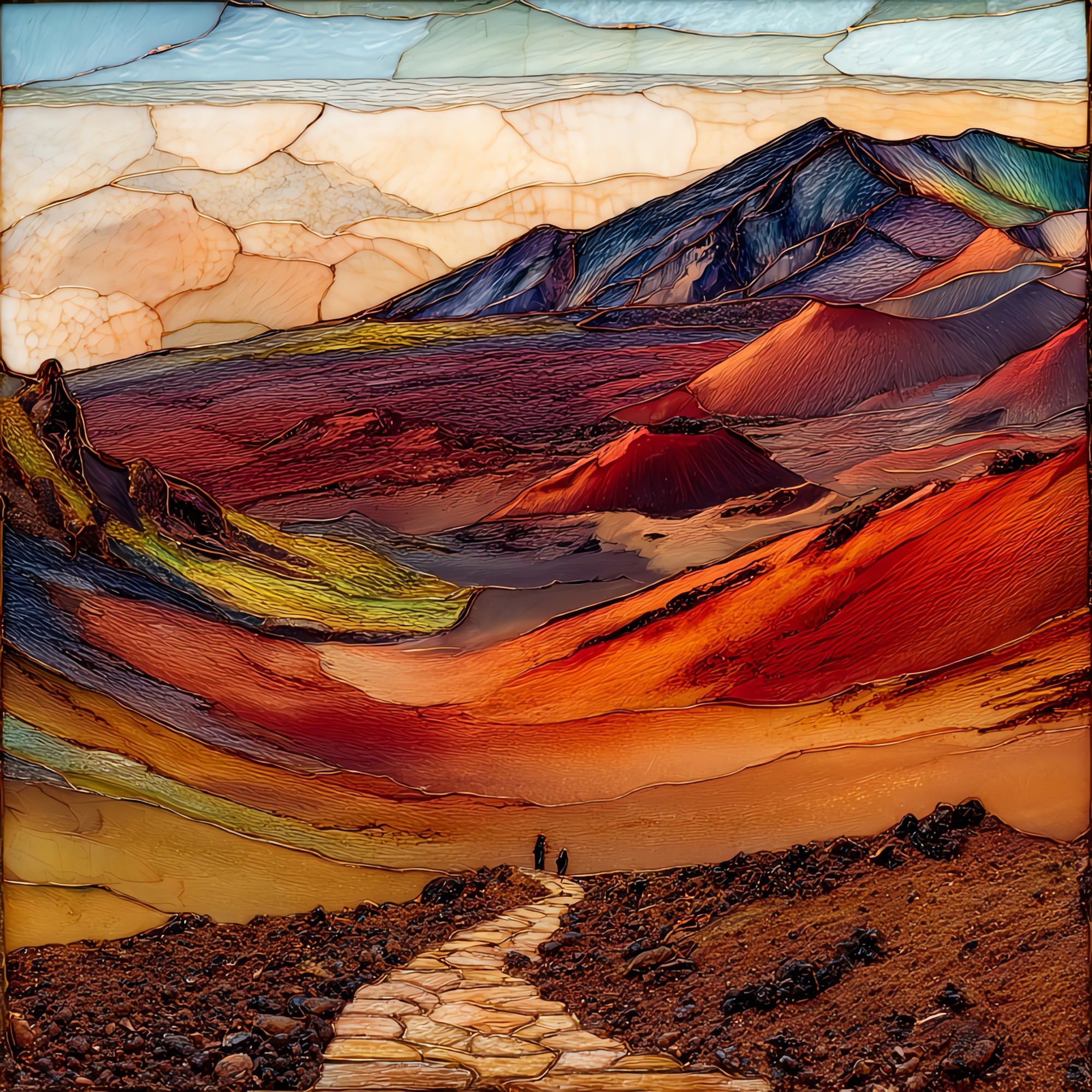 Sliding Sands Trail Maui Ceramic Art Tile