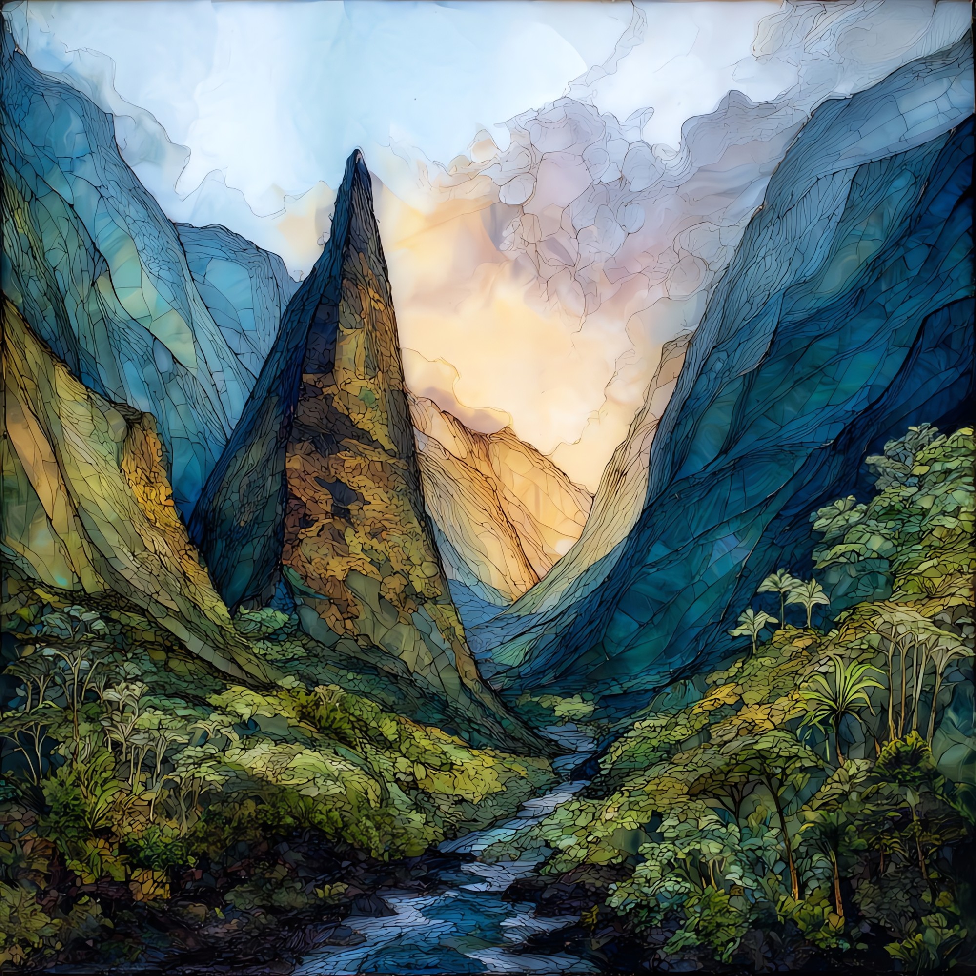 Iao Needle Maui Ceramic Art Tile