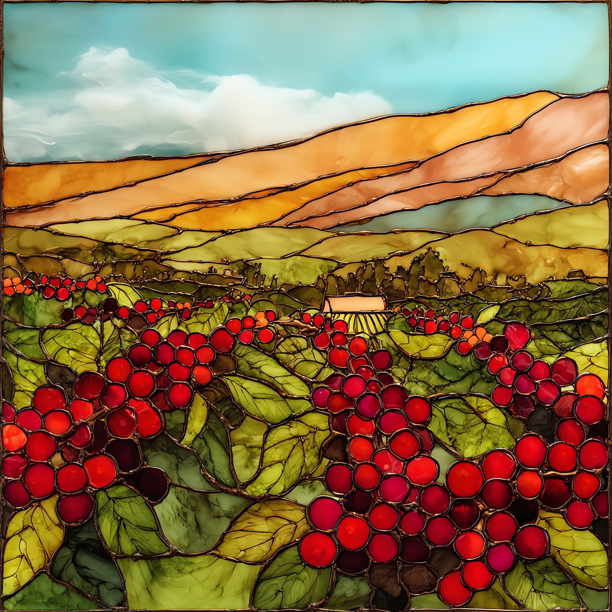 Kona Coffee Belt Big Island Ceramic Art Tile