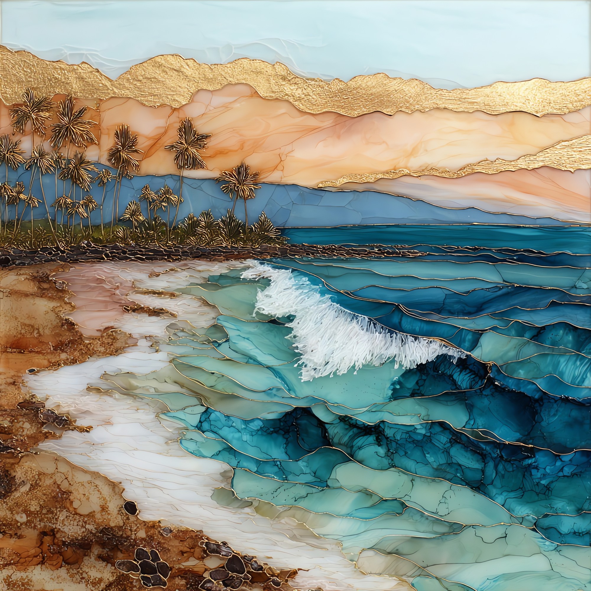 Magic Sands Big Island Ceramic Art Tile
